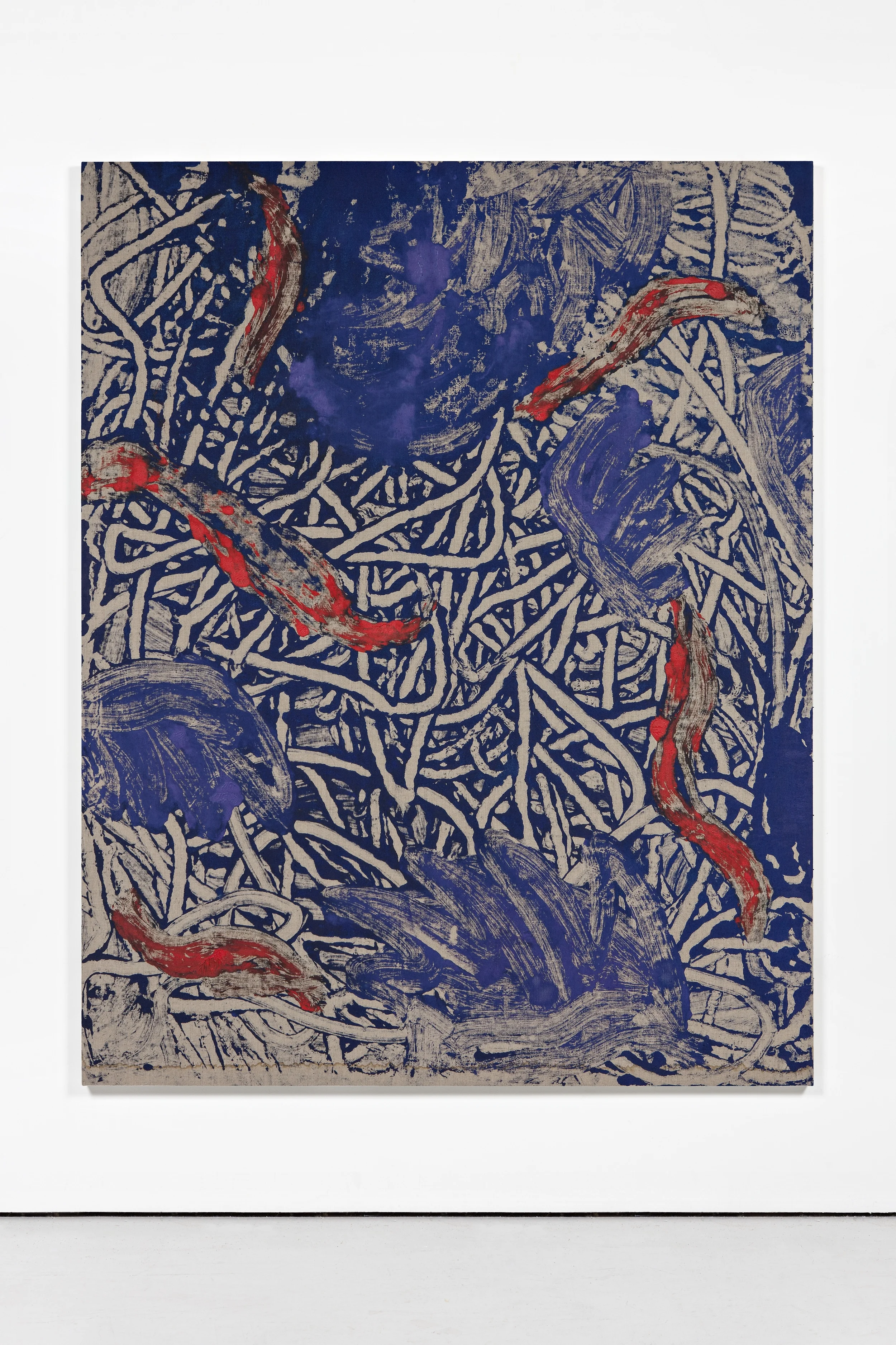 A Day of Toil, 11 2014 Acrylics on unprimed linen canvas 190 x 150 cm / 74.8 x 59 in