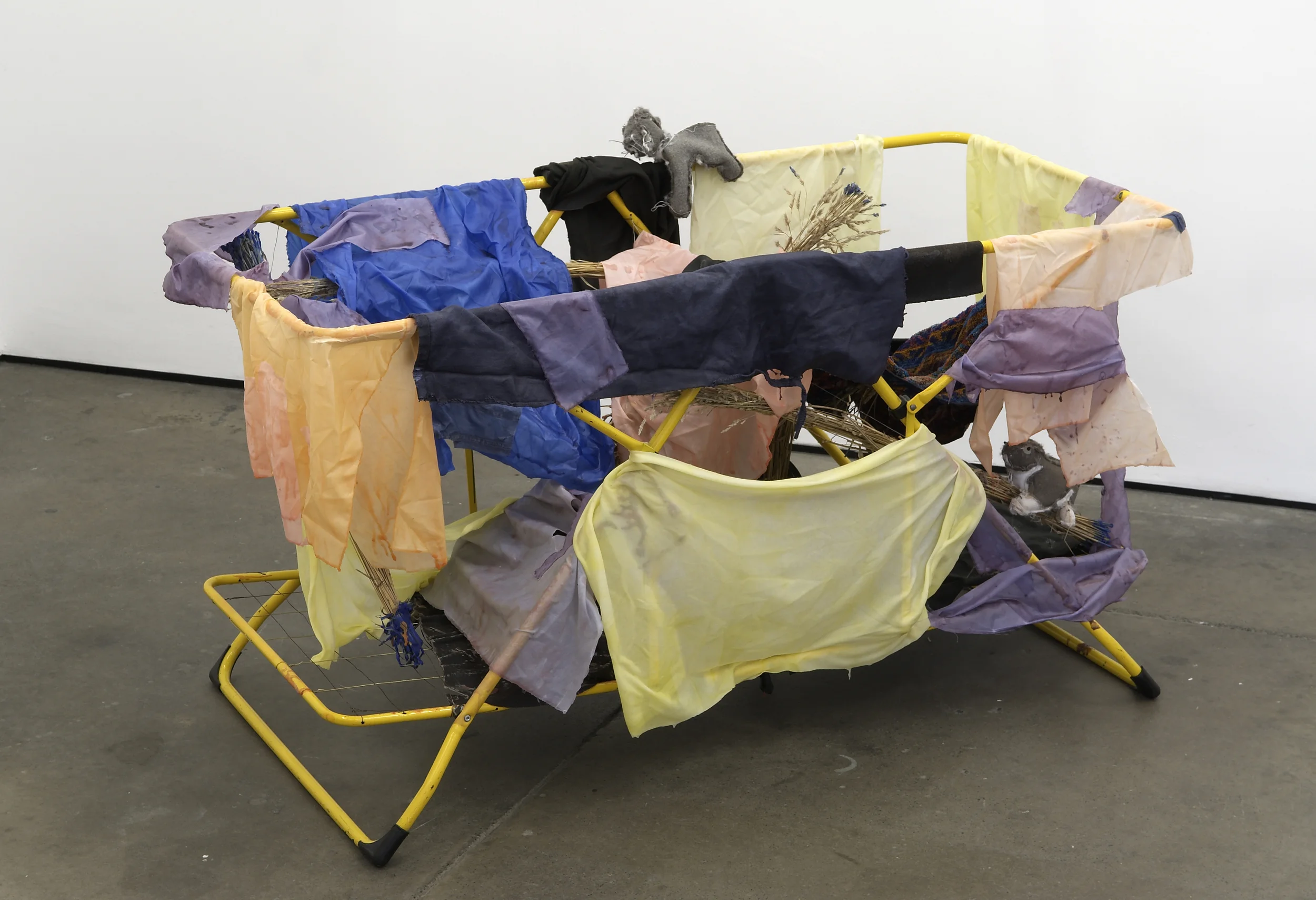 Not Beyond Repair 2008 fabric, pigmented wax, towel, soft toys, wire, straw, plastic, metal paint 81 x 132 x 80cm