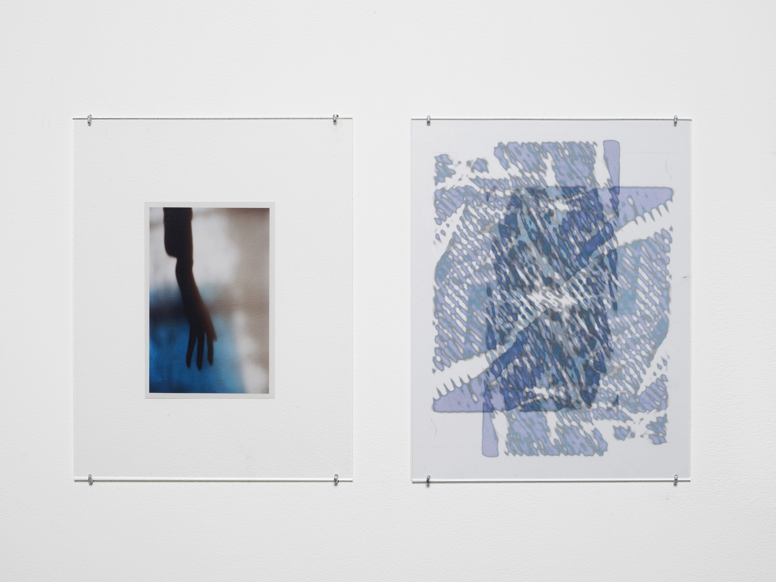     Untitled 2014-2015 Unique C-print, inkjet print on two transparencies, non-reflective perspex, L shaped pins&nbsp; 2 parts, each: 27.9 x 21.5 cm / 11 x 8.5 in 
