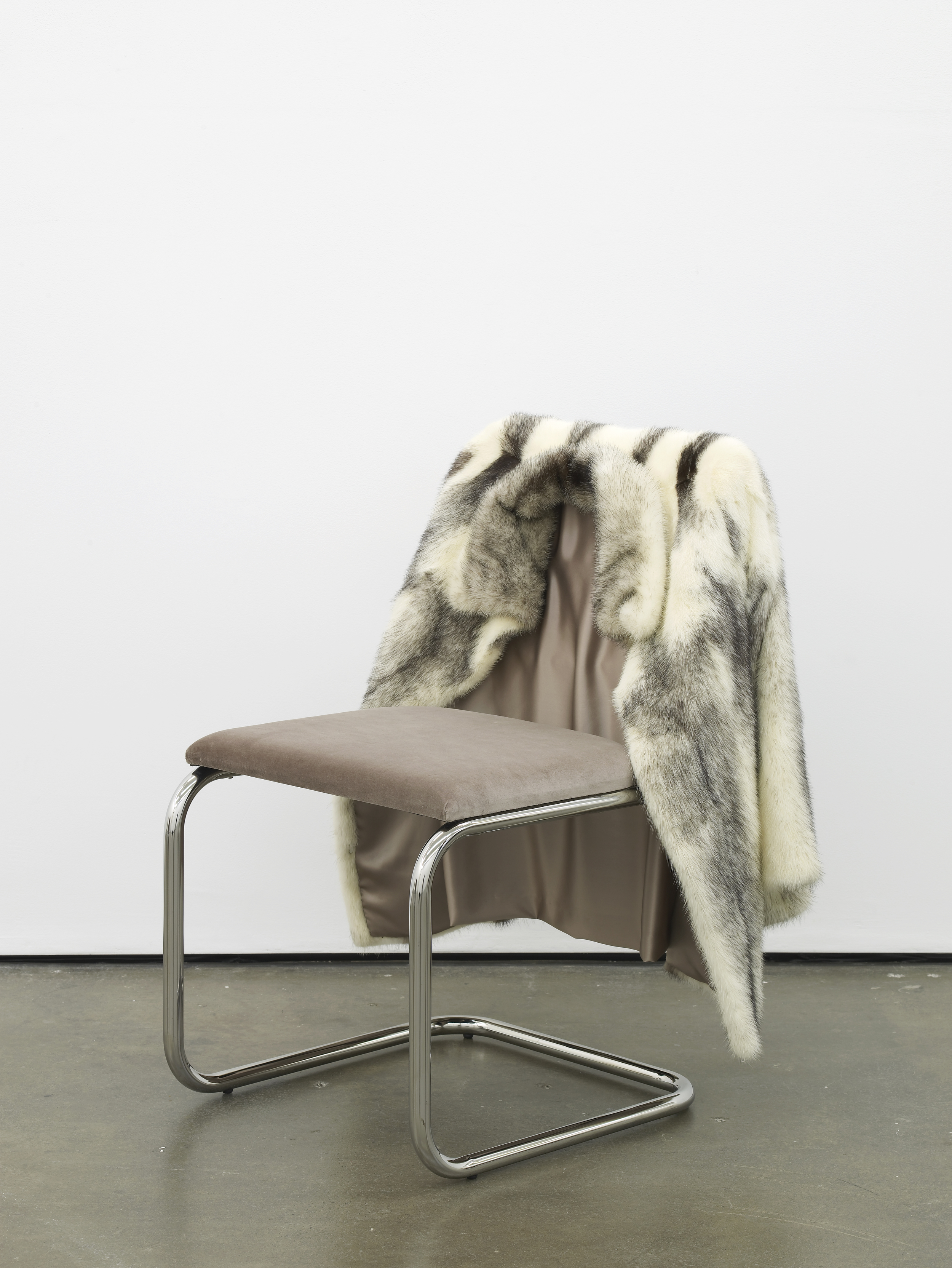     Untitled Chair - CBM-0 2015 Vintage fur, steel tubing, upholstery, silk and velvet 85 x 65 x 60 cm / 33.4 x 25.5 x 23.6 in 