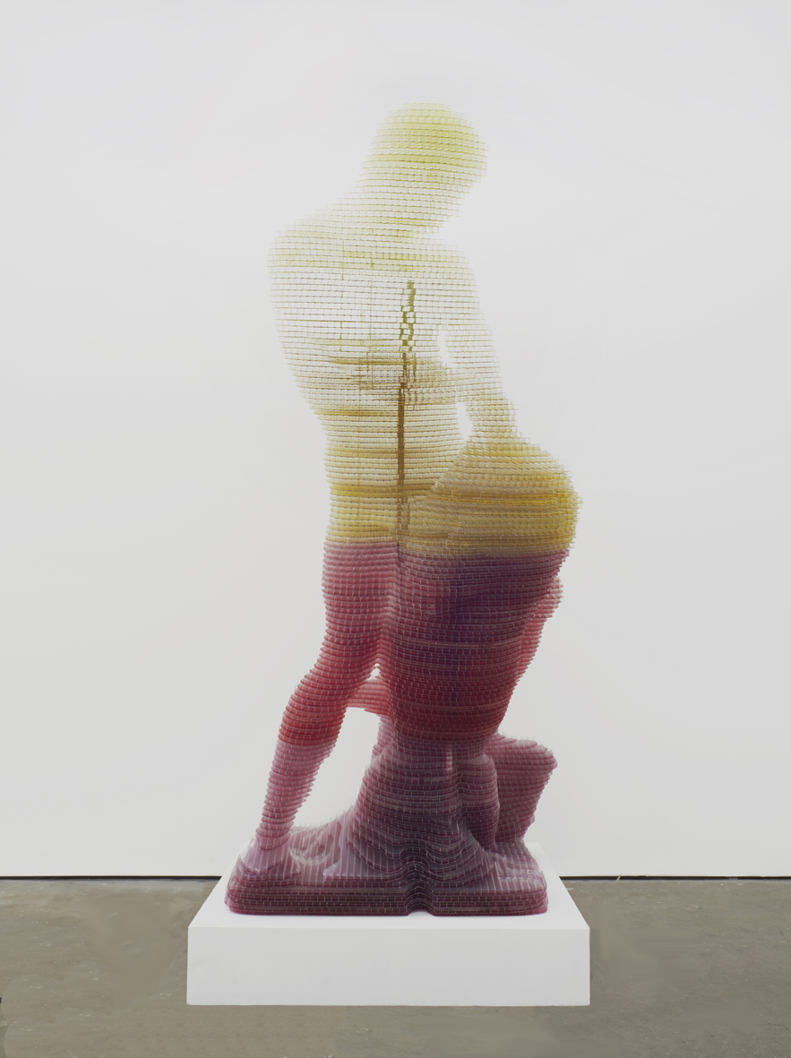     Matthew Darbyshire CAPTCHA No. 7 - Samson and the Lion 2014 Multiwall polycarbonate, silicone and steel armature 224 x 110 x 110 cm / 88.1 x 43.3 x 43.3 in   