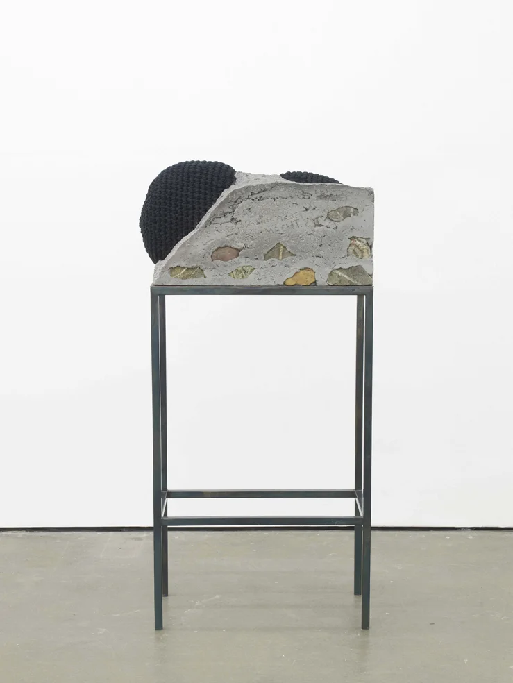 Alexandra Bircken Herstory 2015 Concrete, metal, cotton yarn and cotton felt stuffing 121.6 x 114.8 x 64 cm / 47.8 x 34.6 x 34.6 in