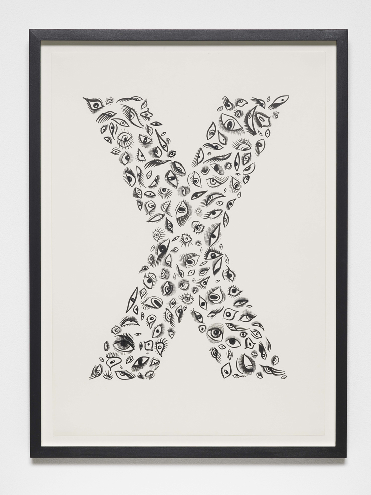     Donald Urquhart X 2015 Ink on Paper 42 x 29.7 cm / 16.5 x 11.6 in&nbsp; 
