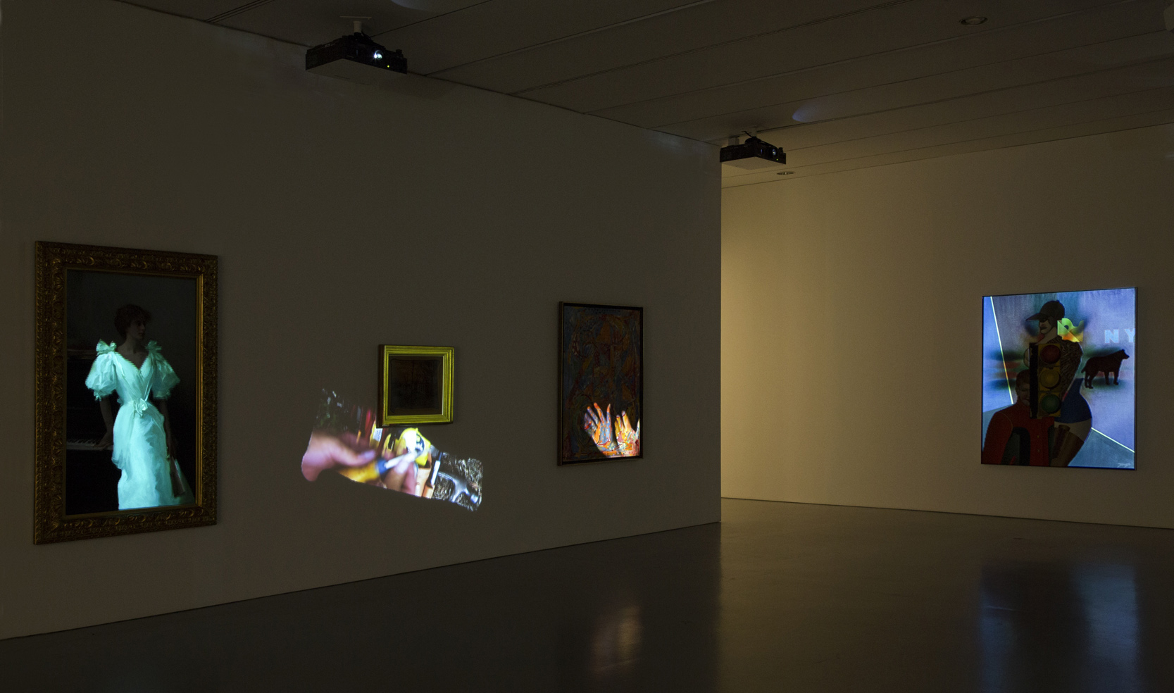 Untitled (Tate Britain) 2009 Video projection with sound and 11 artworks Dimensions variable