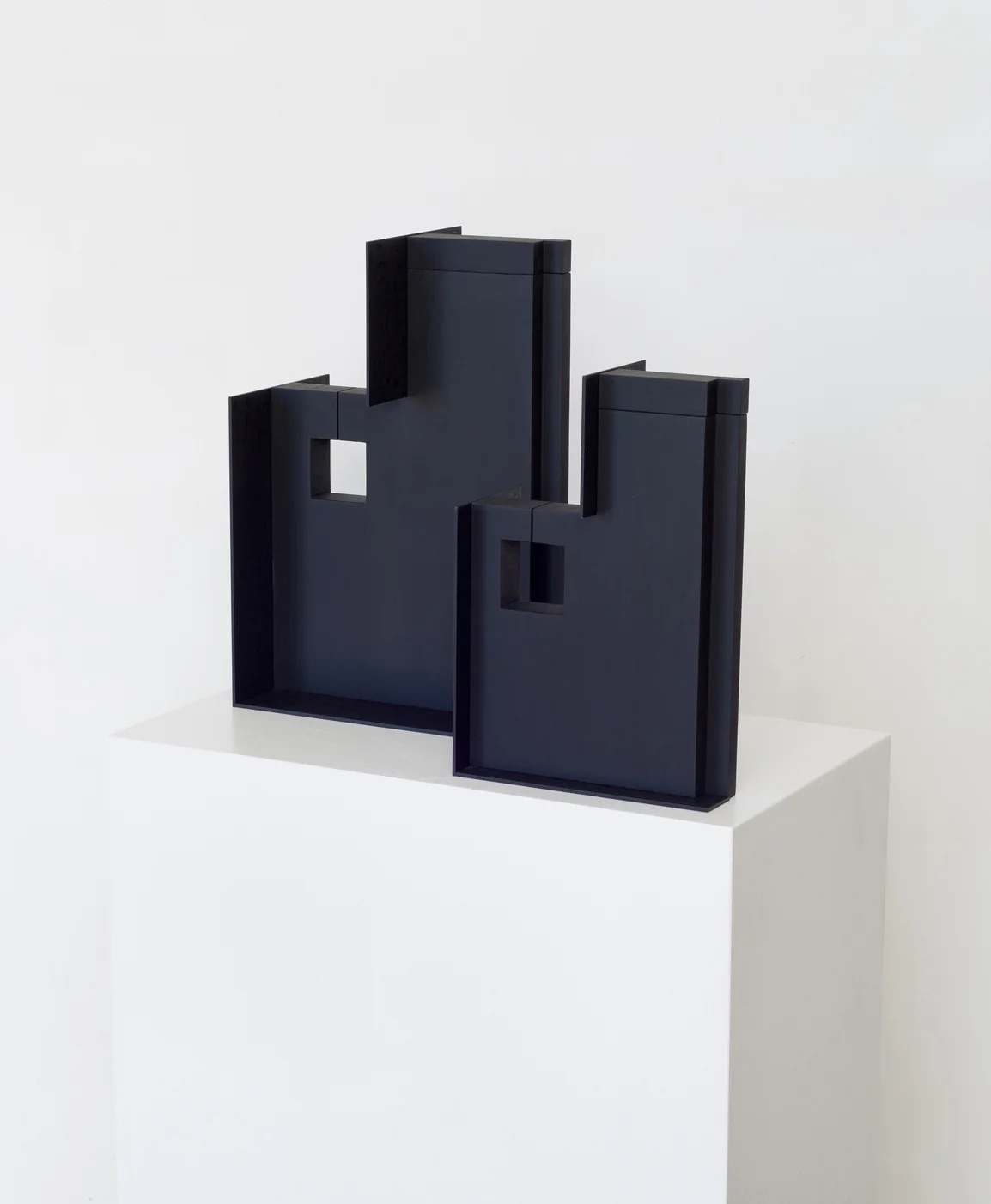 MOON / moon 2015 Euro Beech hardwood, steel, aluminium rivets, acrylic (2 Parts) 33 x 45.7 x 25.4 cm / 13 x 18 x 10in (overall)