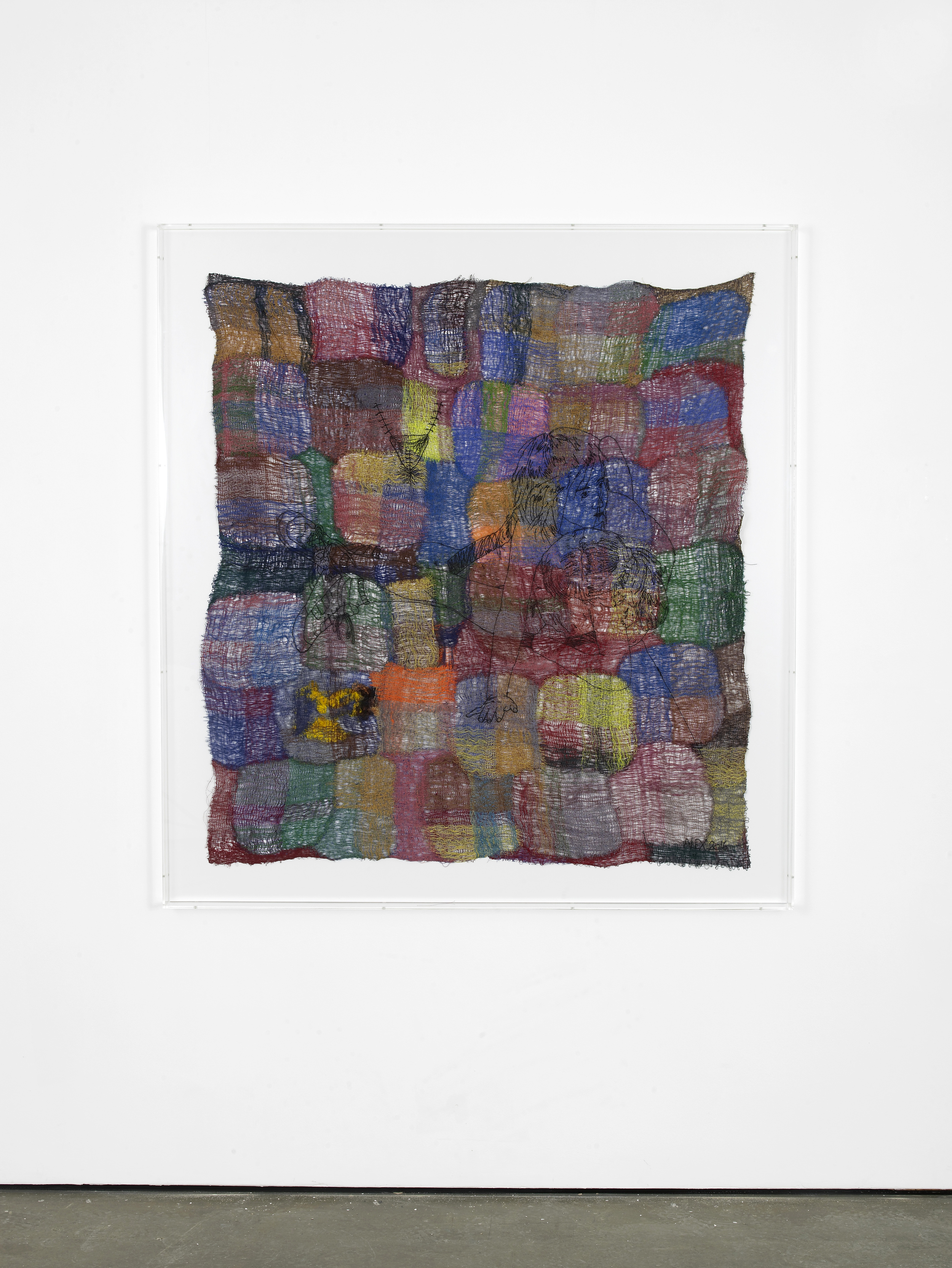     Rupture 2016 Polyester, wool, viscose 140 x 128 cm / 55.1 x 50.3 in 158.2 x 146.2 x 7 cm / 62.2 x 57.5 x 2.7 in (framed) 
