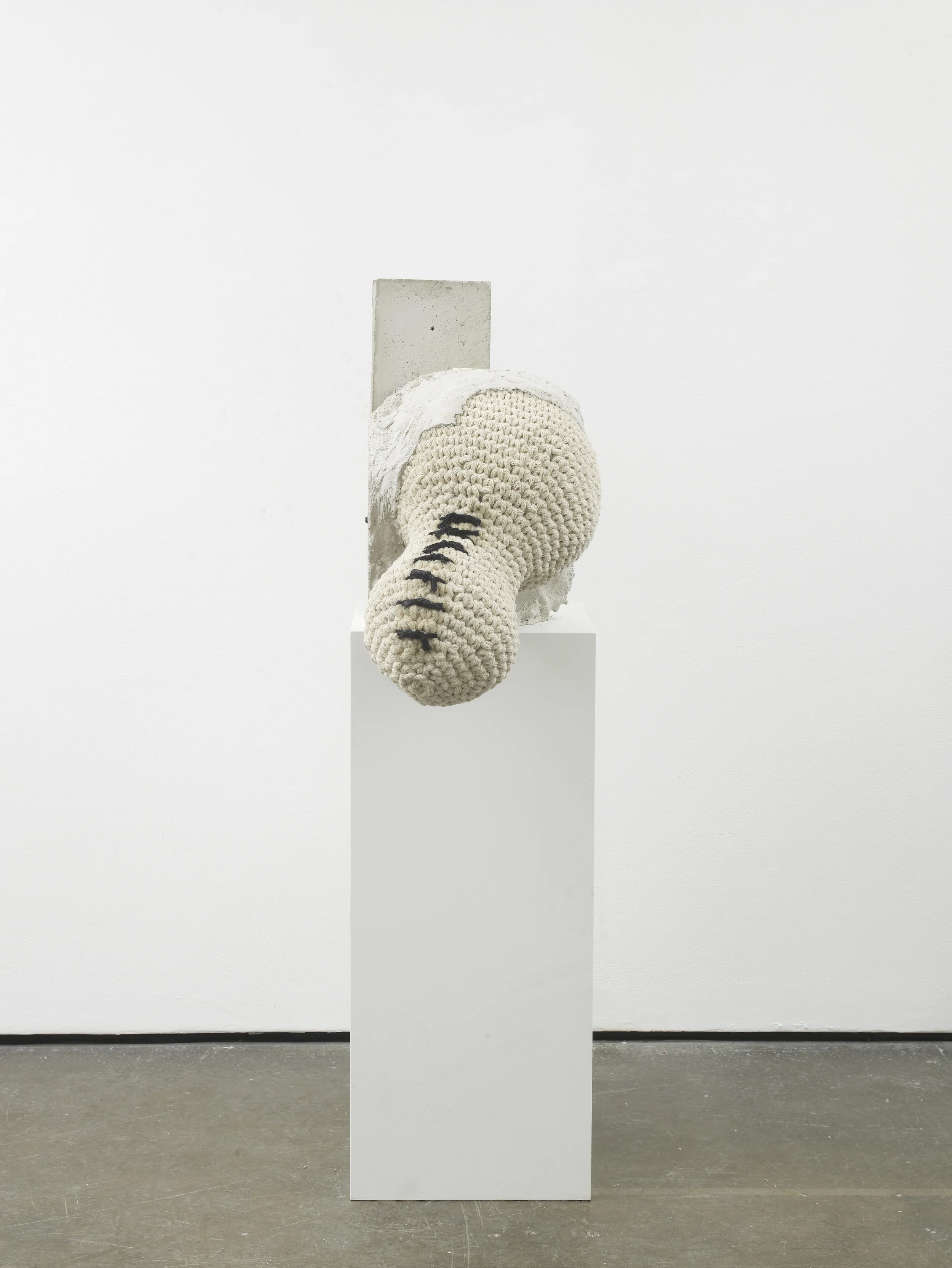 Loreley / No woman no cry 2016 Concrete, paint, wool, stones, metal, epoxy 53 x 36 x 71 cm / 20.8 x 14.2 x 27.9 in