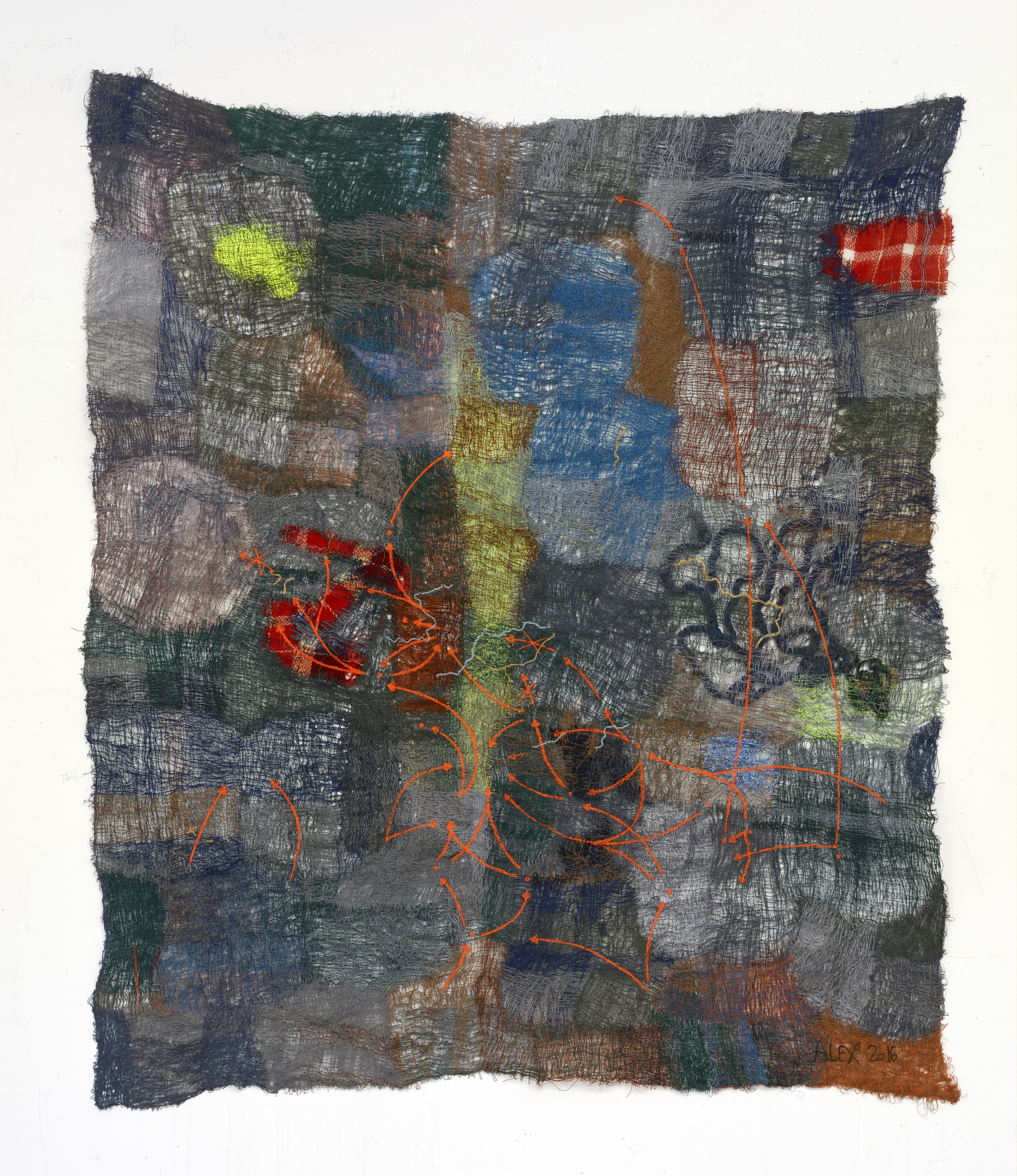     Traffic 2016 Polyester, wool, viscose 146 x 123 cm / 57.4 x 48.4 in 