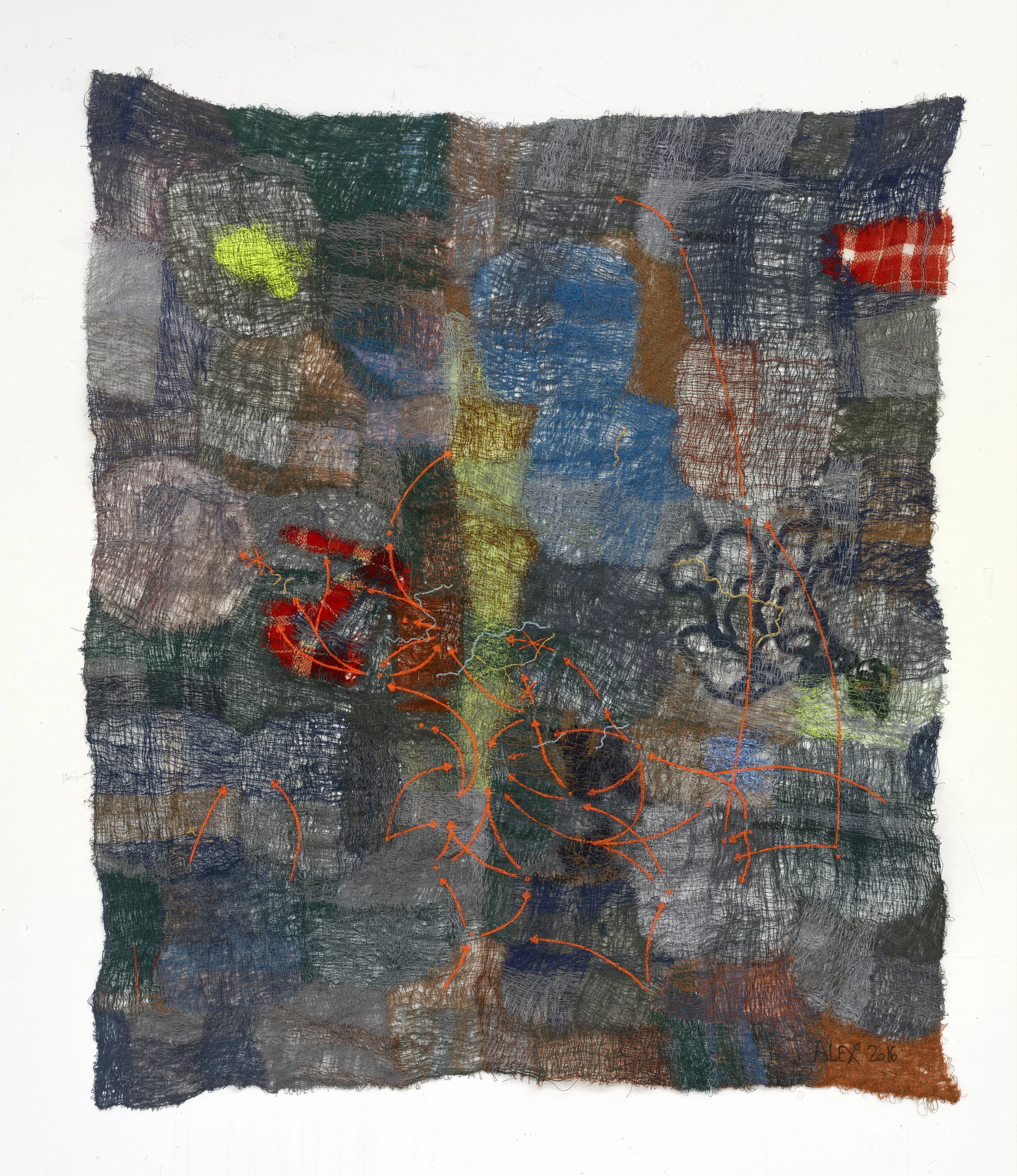 Traffic 2016 Polyester, wool, viscose 146 x 123 cm / 57.4 x 48.4 in