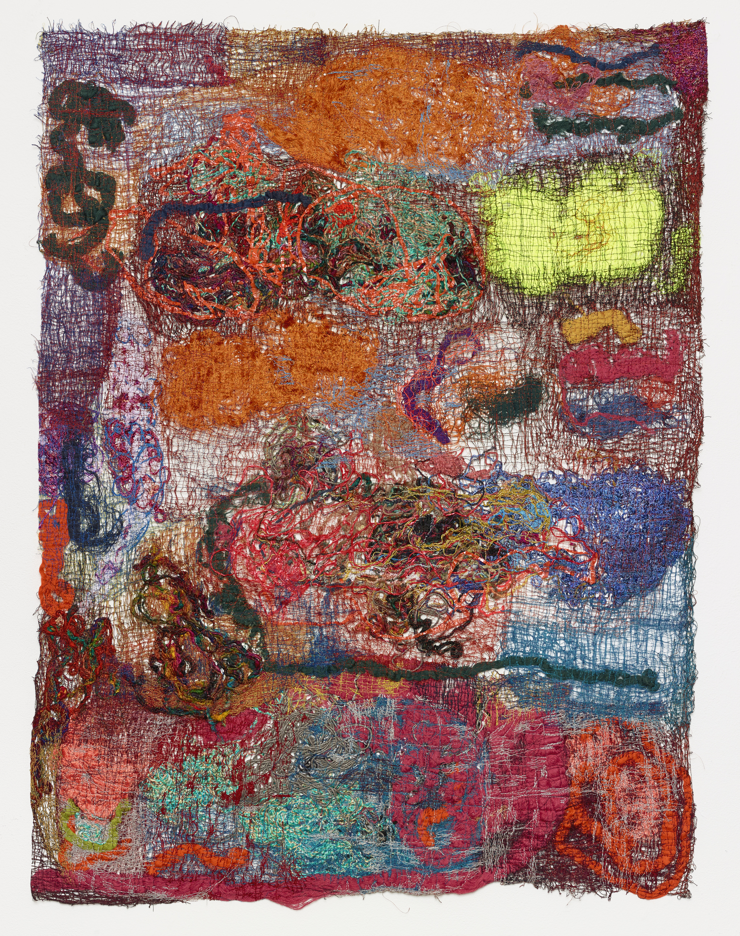     Sediment I 2015 Polyester, silk, cotton, wool, polyurethane 111 x 83 cm / 43.7 x 32.6 in 