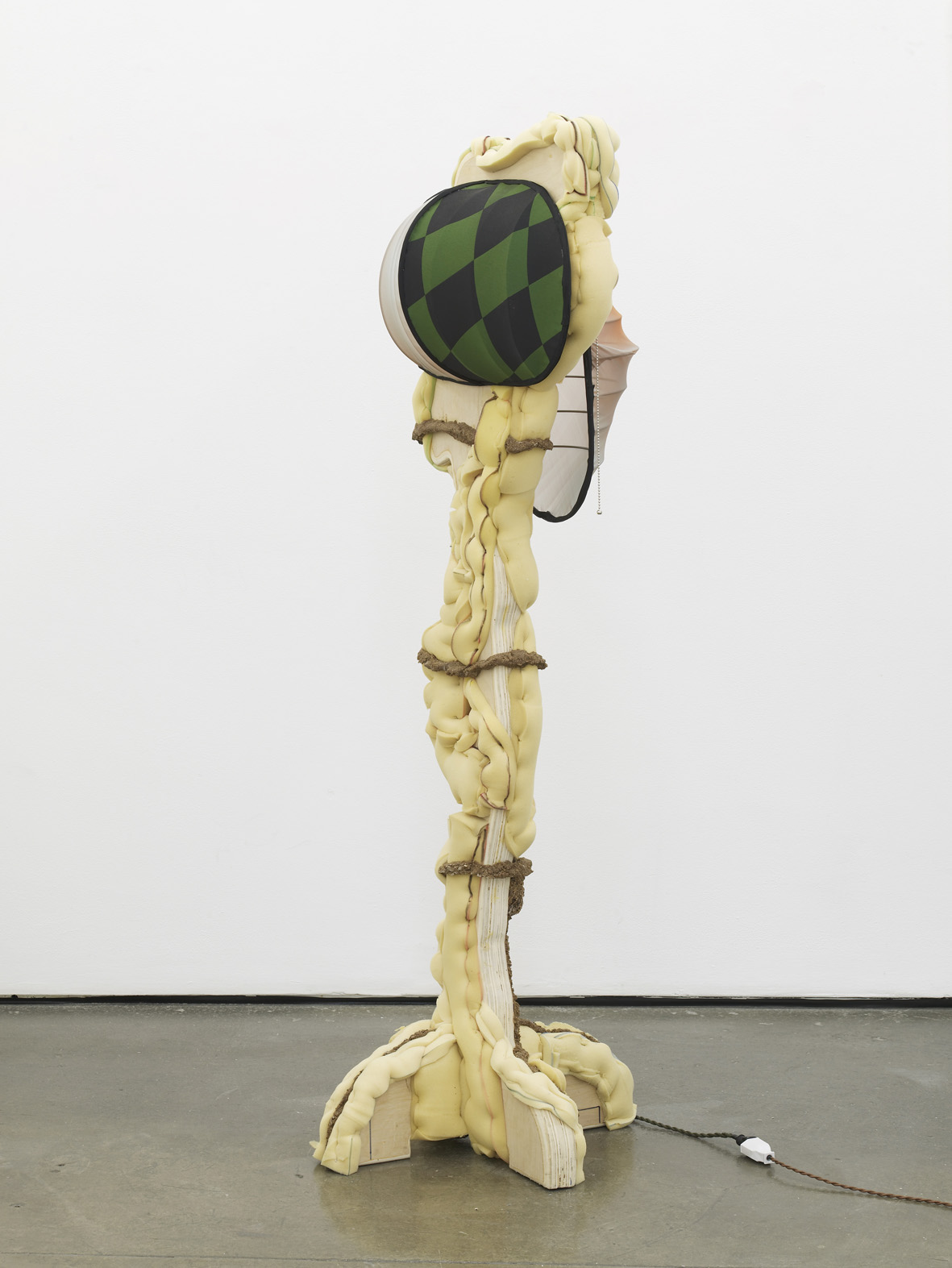     Jessi Reaves Stare Straight Ahead Standing Lamp 2015 Plywood, polyurethane foam, sawdust, steel, fabric, ink, lamp components 165.1 x 60.9 x 71.1 cm / 65 x 24 x 28 in HS12-JR5450S 