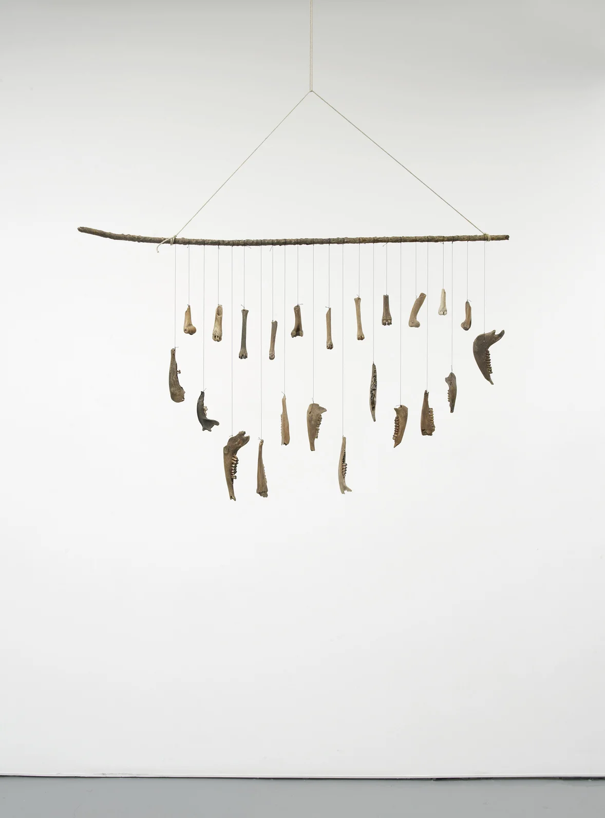 Franziska Lantz THAMES, no title 2016 Metal, bones, rope, string 69 x 113 x 8 cm / 27.1 x 44.4 x 3.1 in HS12-FL5509S