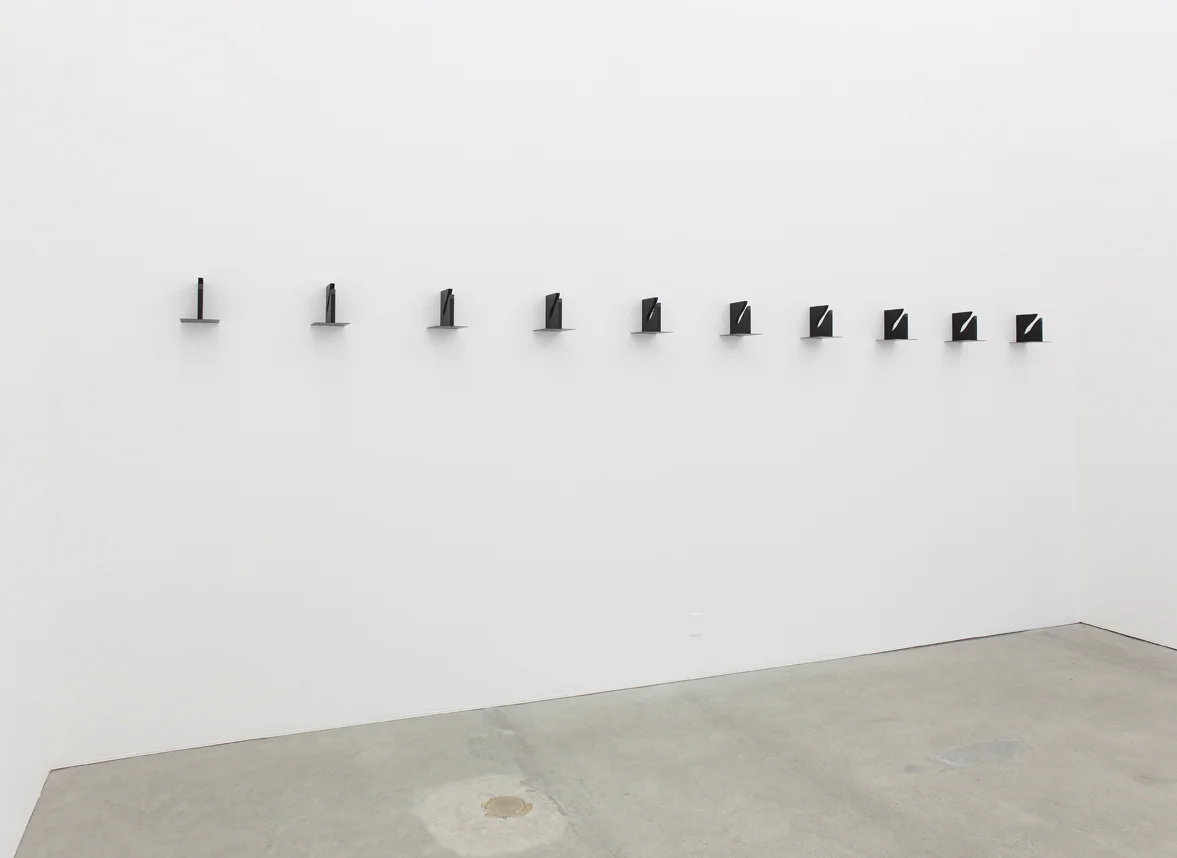 Ledge / Trim (Shadow) 2016 Birch plywood, euro-beech hardwood, aluminum, aluminum rivets, acrylic 10 parts, each: 20.3 x 17.7 x 20.3 cm / 8 x 7 x 8 in