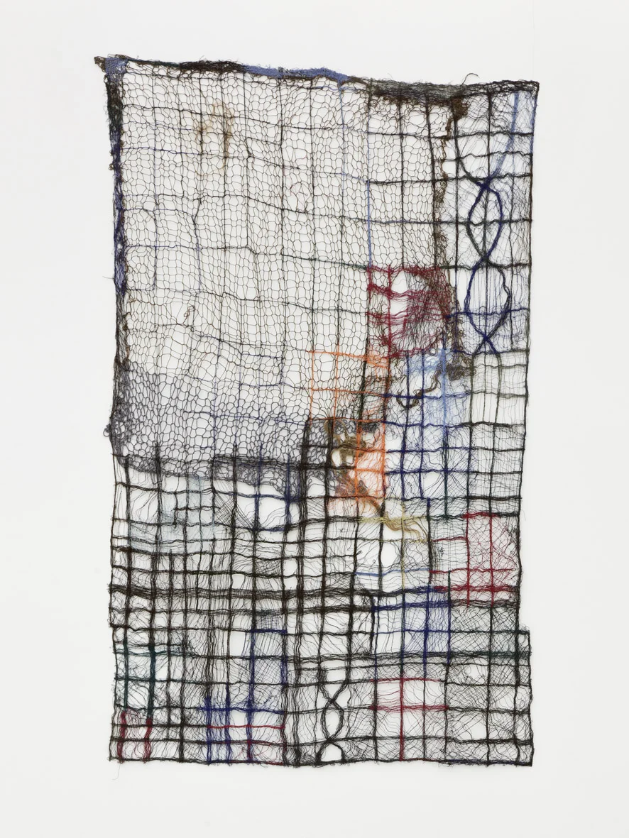 Map II 2016 Cotton, polyester and hemp 193 x 115 x 1 cm / 76 x 45.3 x 0.4 in