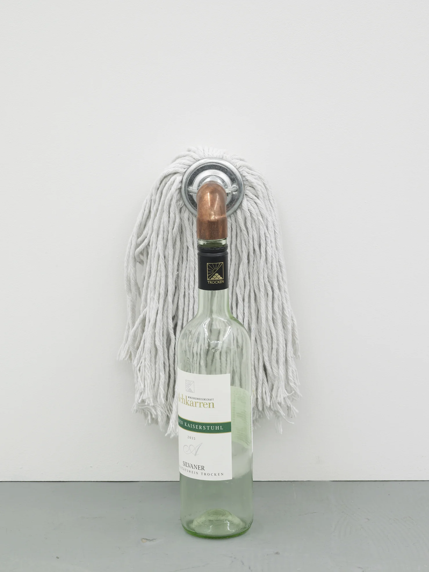 Catachresis ♯84 Head of the mop, elbow of the pipe and neck of the bottle 2016 Found materials 40 x 19 x 17 cm / 15.7 x 7.5 x 6.7 in