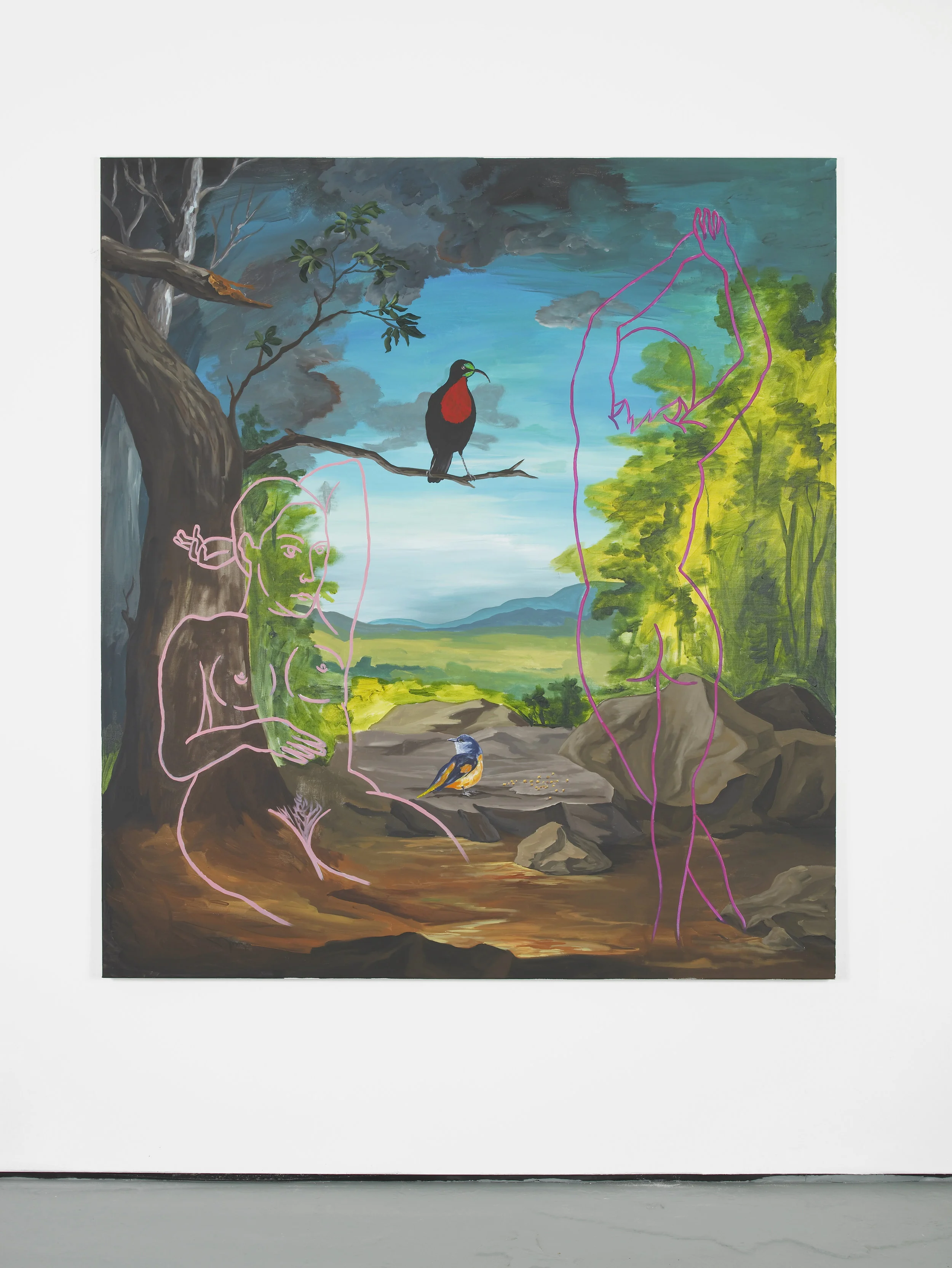 Ghosts of Loves Past 2017 Acrylic on canvas 180 x 160.5 x 3 cm / 70.9 x 63.2 x 1.2 in