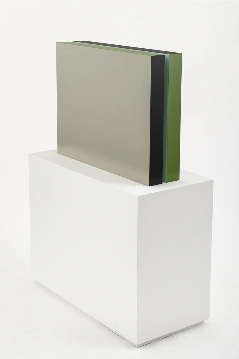 Empty Ingot (Collar) 2017 Laminate on wood 58.7 x 76.5 x 8 cm / 23 x 30 x 3.2 in