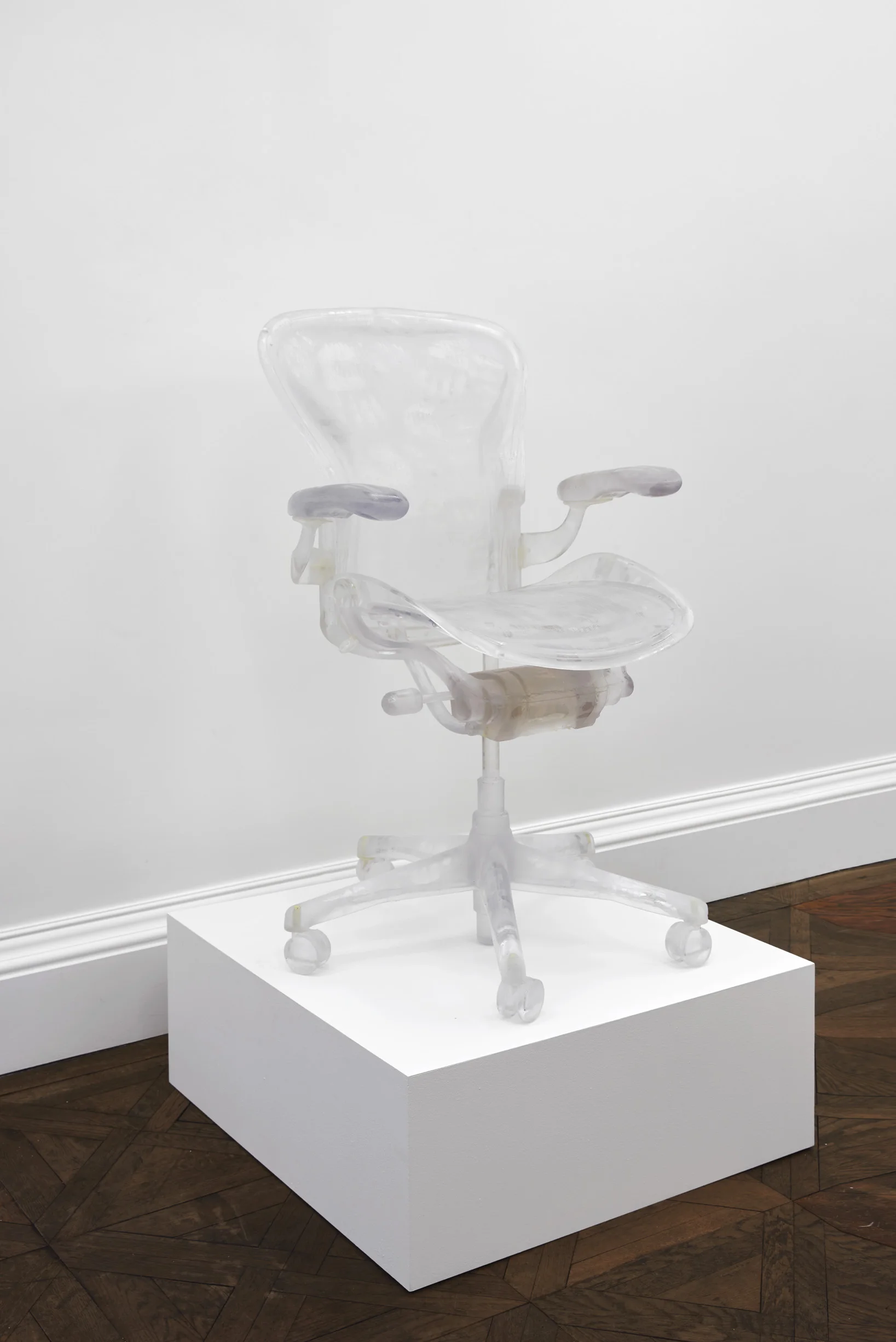 Radiograph No. 5 - Herman Miller Aeron office chair (caressed by Roxman Gatt) 2018 Clear resin 105 x 66 x 66 cm / 41.3 x 25.9 x 25.9 in Unique