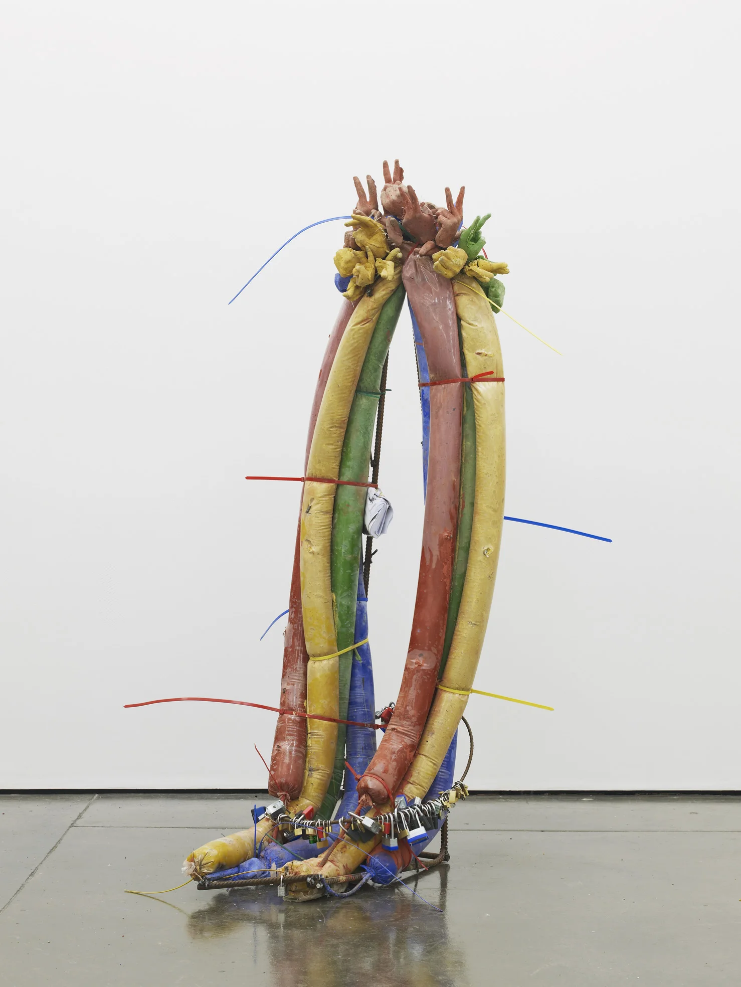 LLLLOLLLL (Working Title) 2018 Concrete, steel reinforcement, plastic and cable ties 195 x 80 x 95 cm / 76.7 x 31.4 x 37.4 in 
