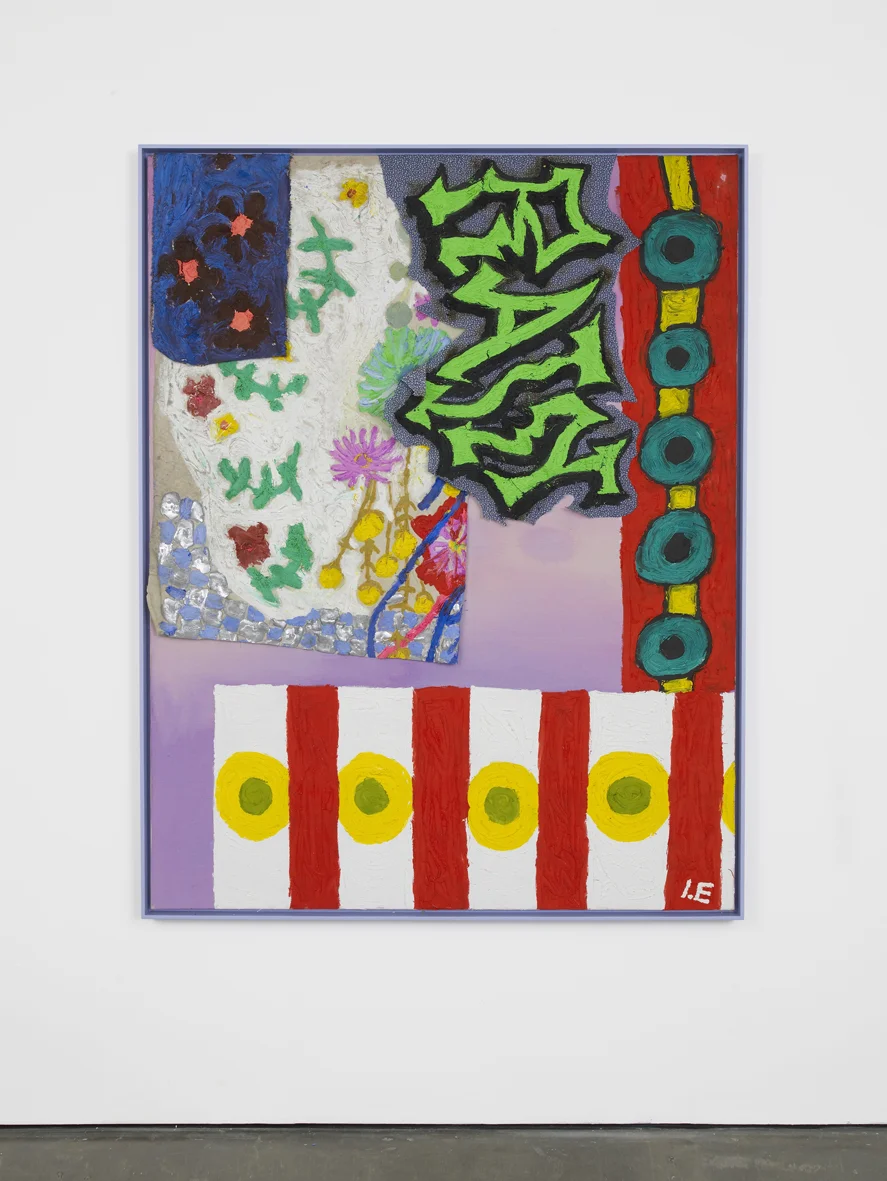 Rain 2017 Puff and plastisol and ink on cotton with puff and plastisol on cotton 180 x 140 cm / 70.9 x 55.1 in unframed 184 x 145 x 7.6 cm / 72.4 x 57.7 x 3 in framed