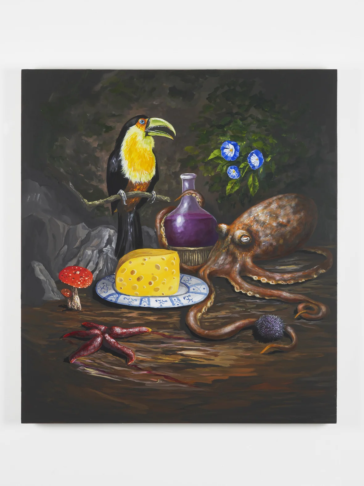 Tipsy turvy 2018 Acrylic on icon board 90 x 80 x 3 cm / 35.4 x 31.4 x 1.1 in