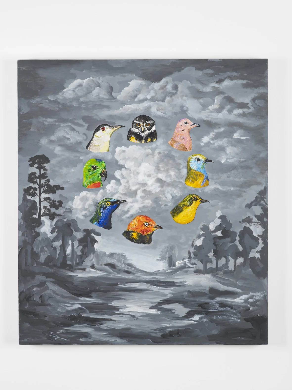 Hunters remorse 2018 Acrylic on icon board 80 x 70 x 3 cm / 31.4 x 27.5 x 1.1 in