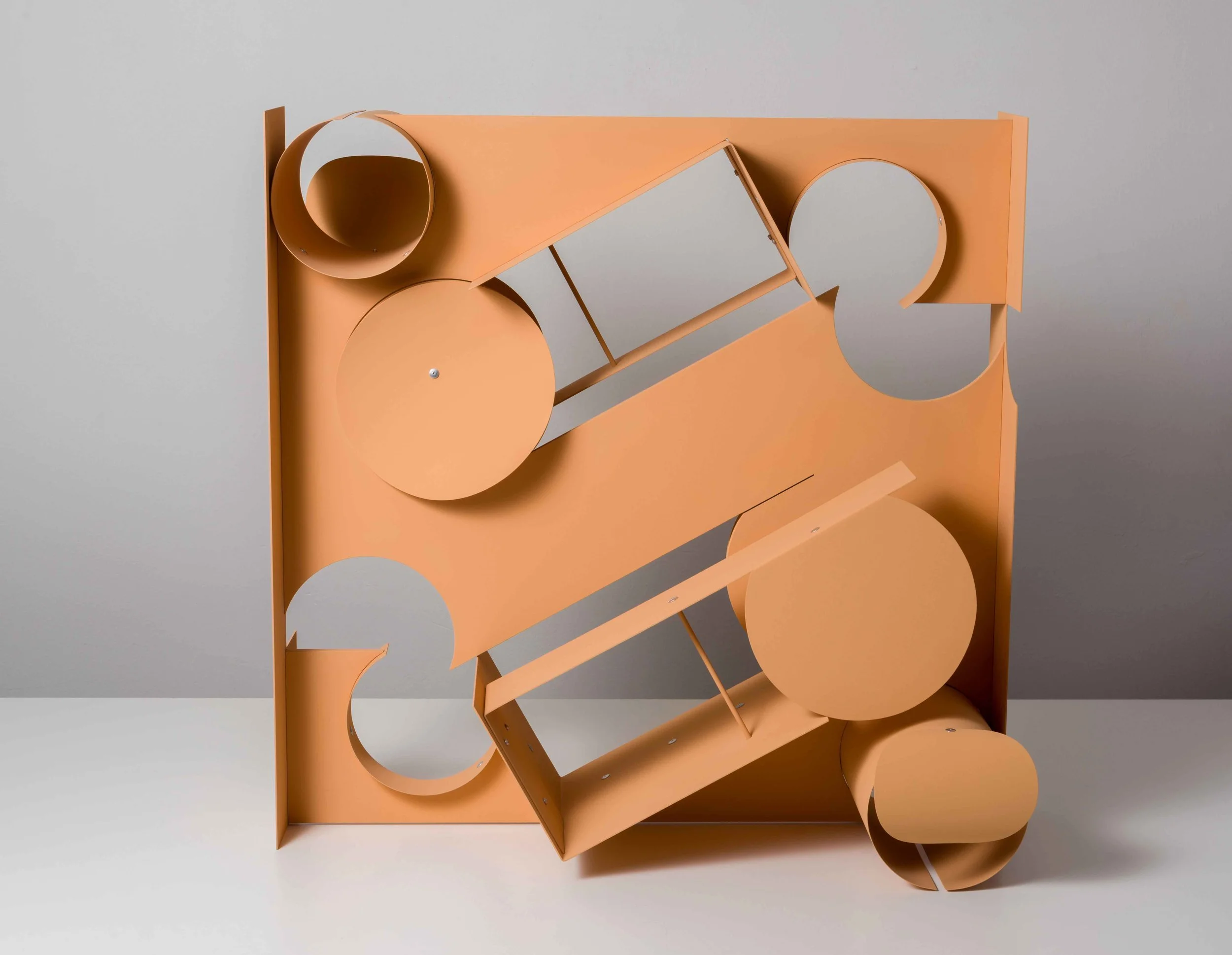 Egypt 2017 Aluminium, aluminium rivets and vinyl paint 71.1 x 71.1 x 50.8 cm / 28 x 28 x 20 in Plinth: 88.9 x 81.2 x 60.9 / 35 x 32 x 24 in 