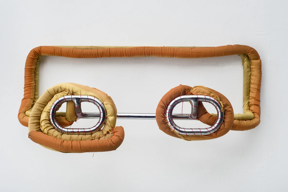 Covered Rack 2016 Metal, fabric, thread 30.4 x 20.3 x 66 cm / 12 x 8 x 26 in