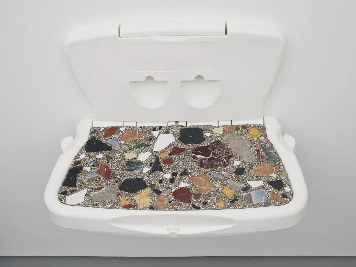 Moodboard #8 2018 Baby changing unit, cast terrazzo 45 x 86 x 51 cm / 17.7 x 33.8 x 20 in