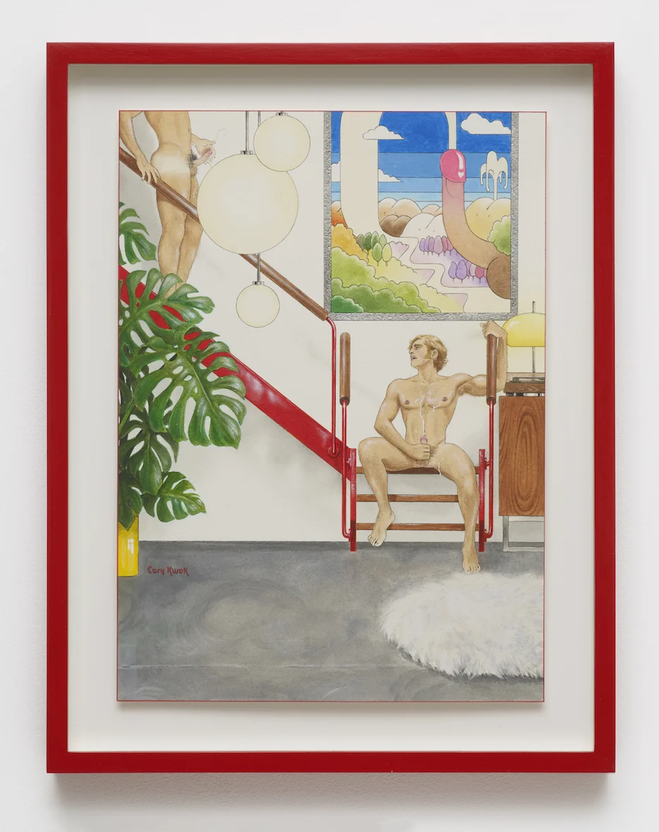 Stairway to Kevin 2018 Acrylic, ink and palladium leaf 44 x 34 x 3.8 cm / 17.3 x 13.4 x 1.5 in, framed 35.6 x 25.7 cm / 14 x 10.1 in, unframed