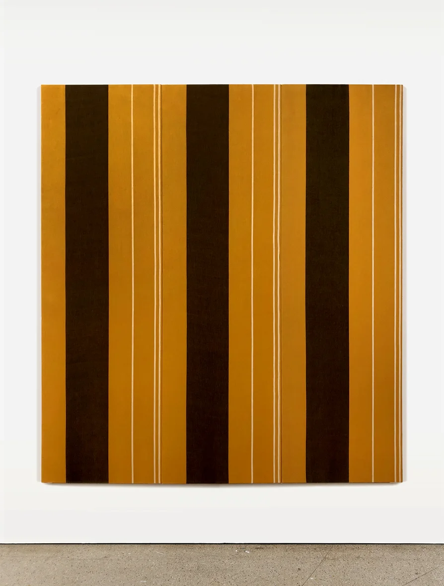 Seven Mile Mirror 2018 Cotton 3 panels, each: 203.2 x 61 x 3.8 cm / 80 x 24 x 1.5 in Overall dims: 203.2 x 183 x 3.8 cm / 80 x 72 x 1.5 in