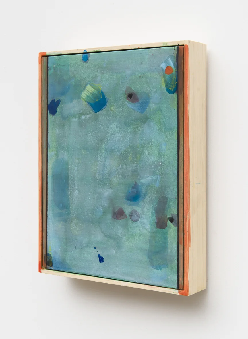 Untitled (Orange Brackets) 2018 Acrylic on plaster and wood 31.9 x 24.6 x 5.9 cm / 12.6 x 9.7 x 2.3 in