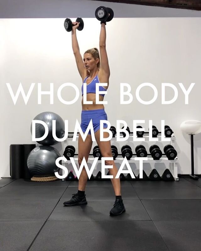 WHOLE BODY DUMBBELL SWEAT 💪🏼 Who wants some new dumbbell workouts in my app?! I&rsquo;m thinking of creating a full 4-week dumbbell program...🤔 If I get enough comments below, I&rsquo;ll push it to the top of my to-do list! 😉
For this workout, I 