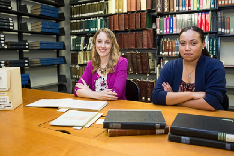 Eden Orelove and Tasha Dorsey were two of four students selected for the inaugural cohort of University Archives Diversity Research Fellows