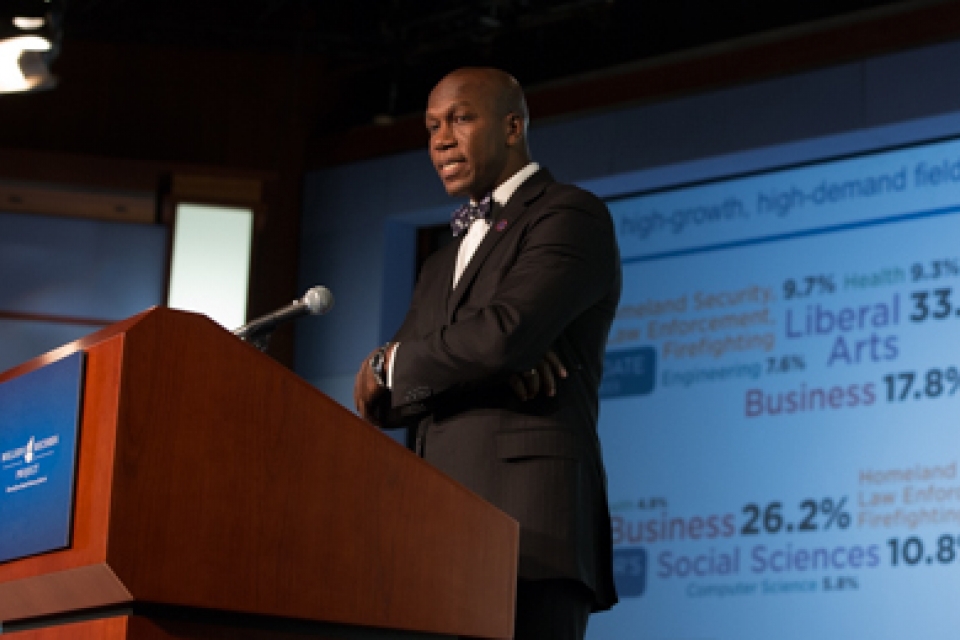 Veterans who complete postsecondary education options through the GI Bill often continue their education, Student Veterans of America President and CEO D. Wayne Robinson said.