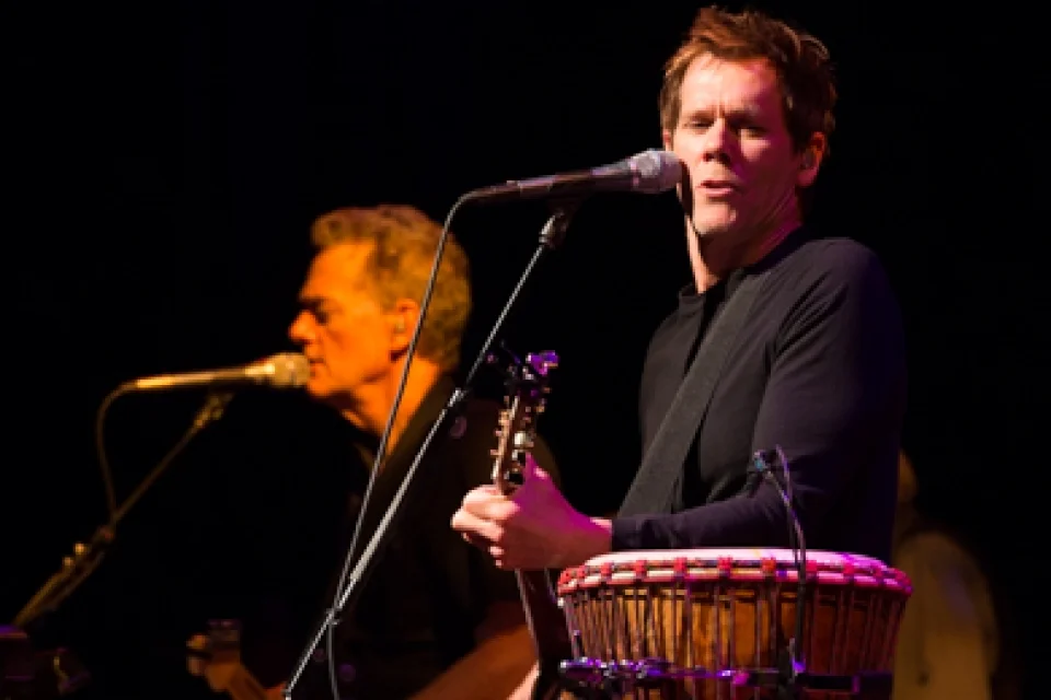 The Bacon Brothers, featuring actor Kevin Bacon, perform in support of veterans at Lisner Auditorium.