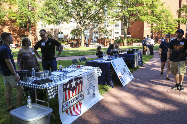 Media Credit: Dan Rich | Photo Editor Organizations gather at the 2016 Valor tailgate and resource fair last month. Veterans' day of service is moved to next semester after staff turnover.