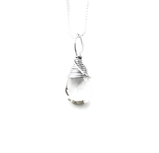 Three Stone Birthstone Necklace 