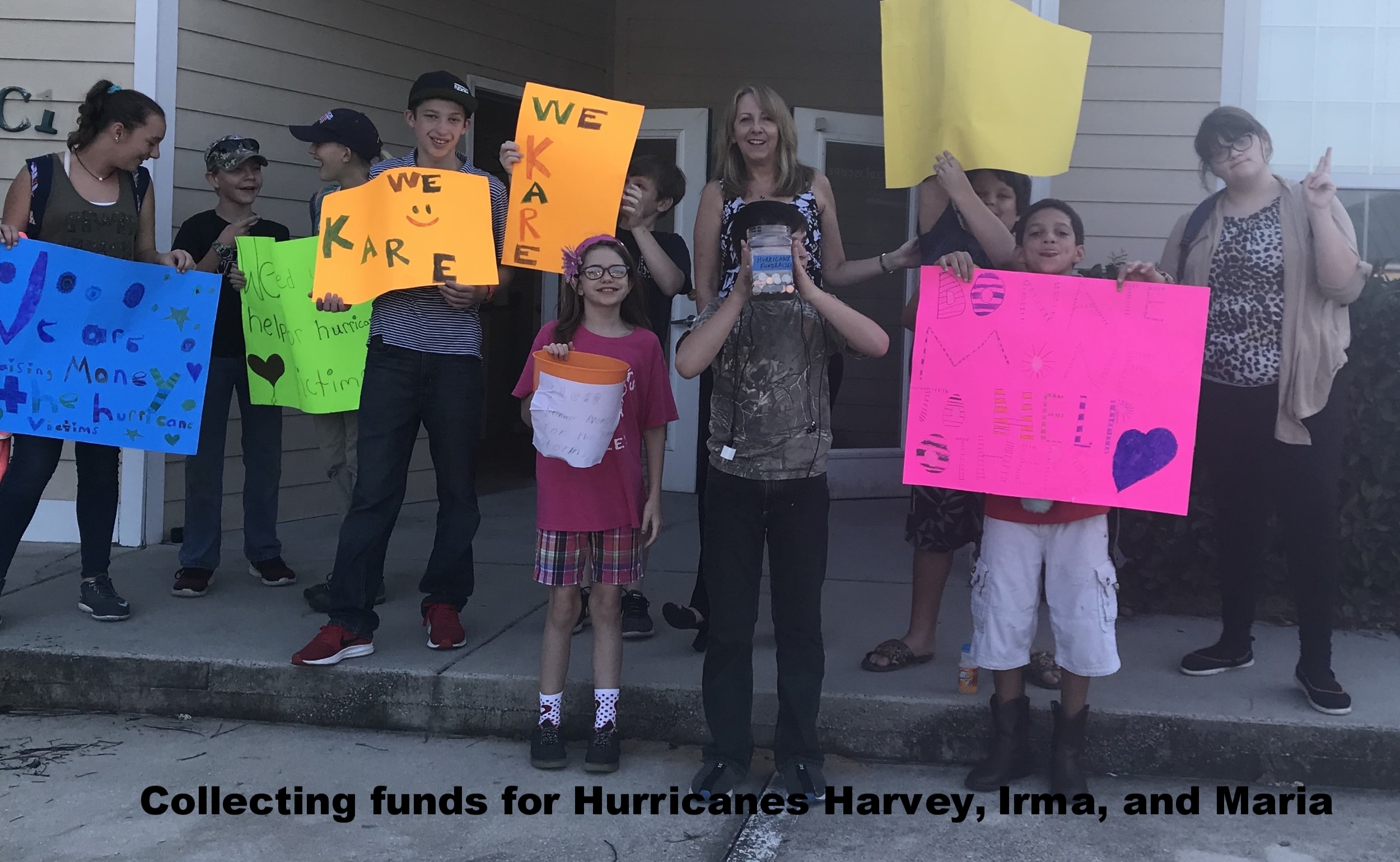 Collecting funds for those affected by Hurricanes Harvey, Irma, and Maria