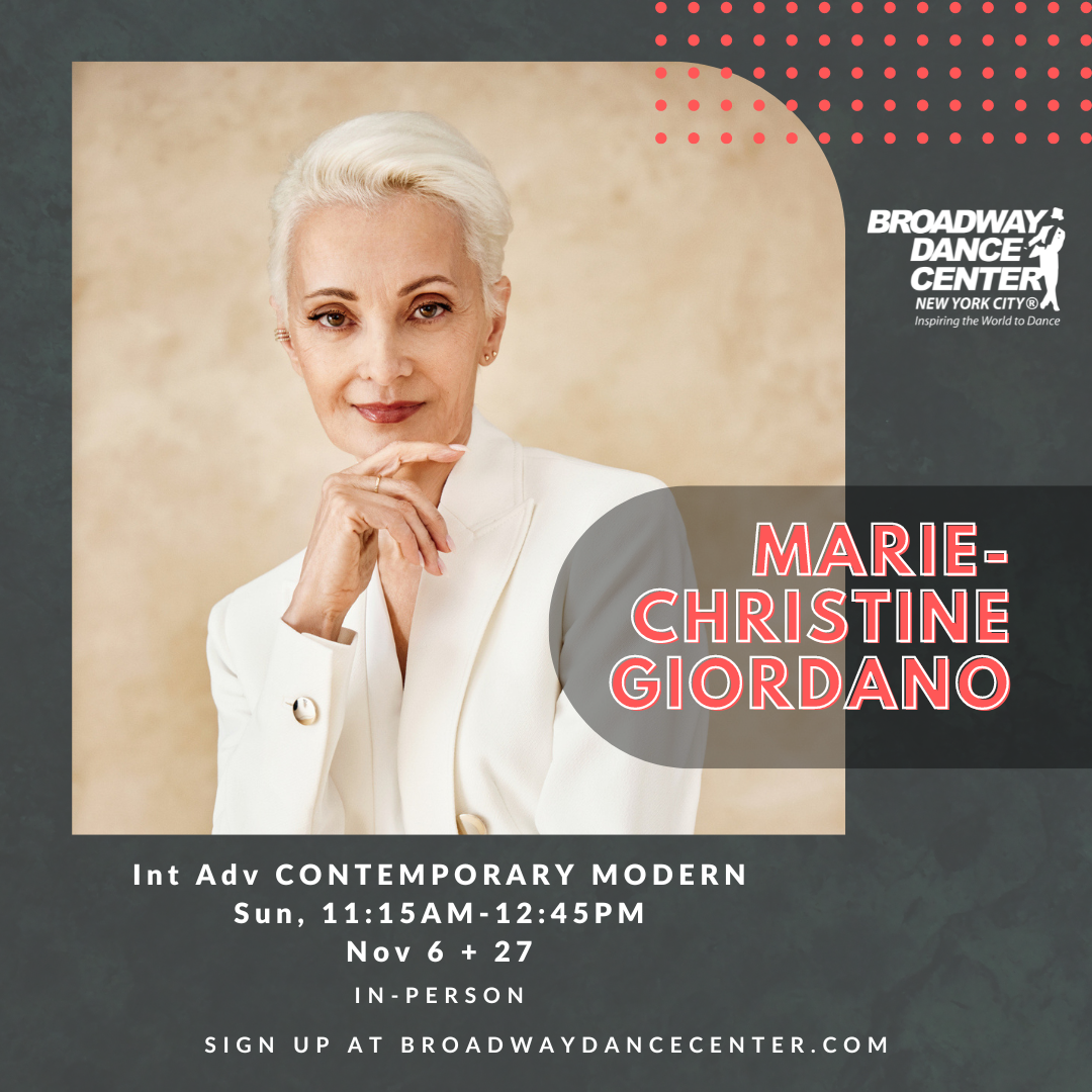 Guest teacher at Broadway Dance Center 