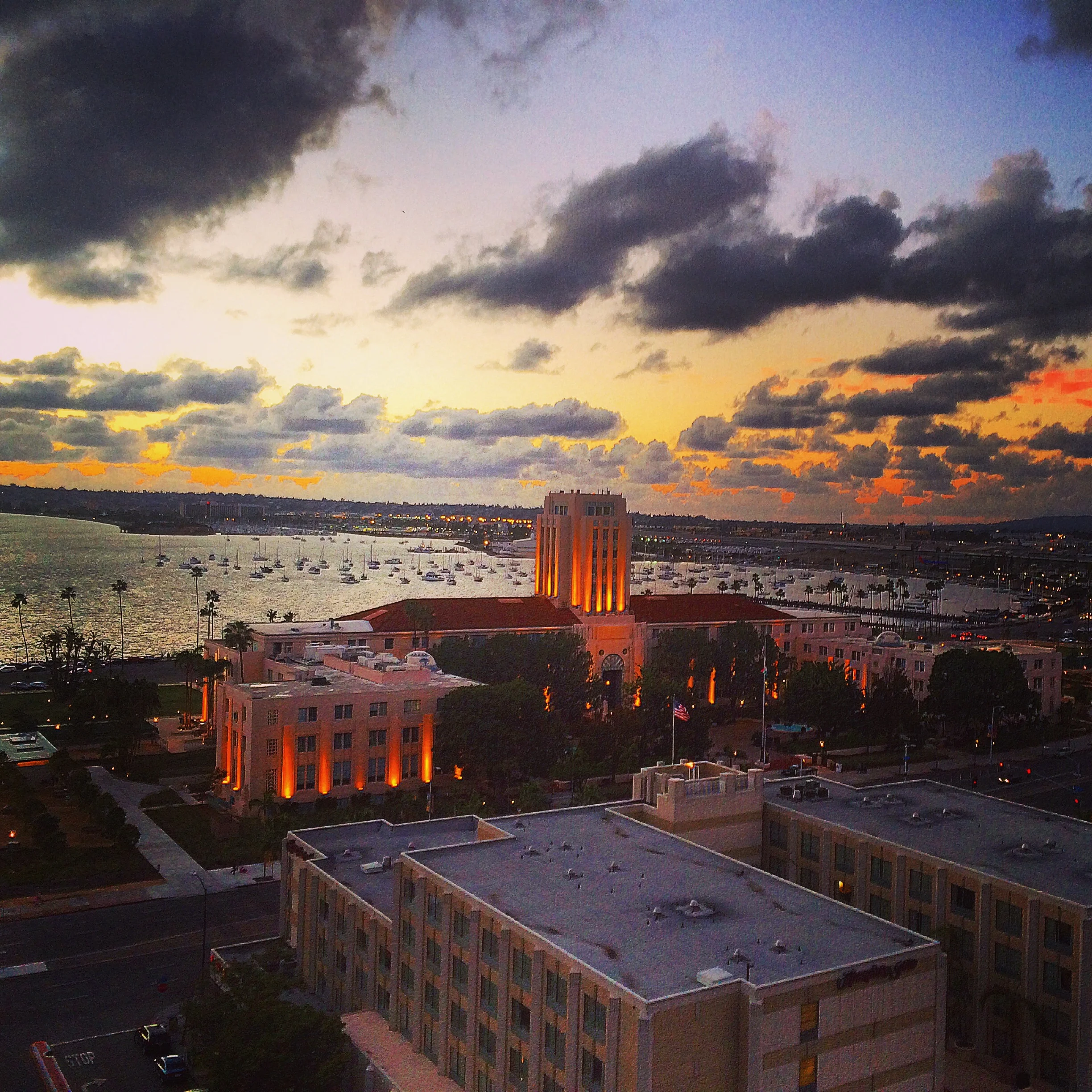 Downtown San Diego views after a storm.