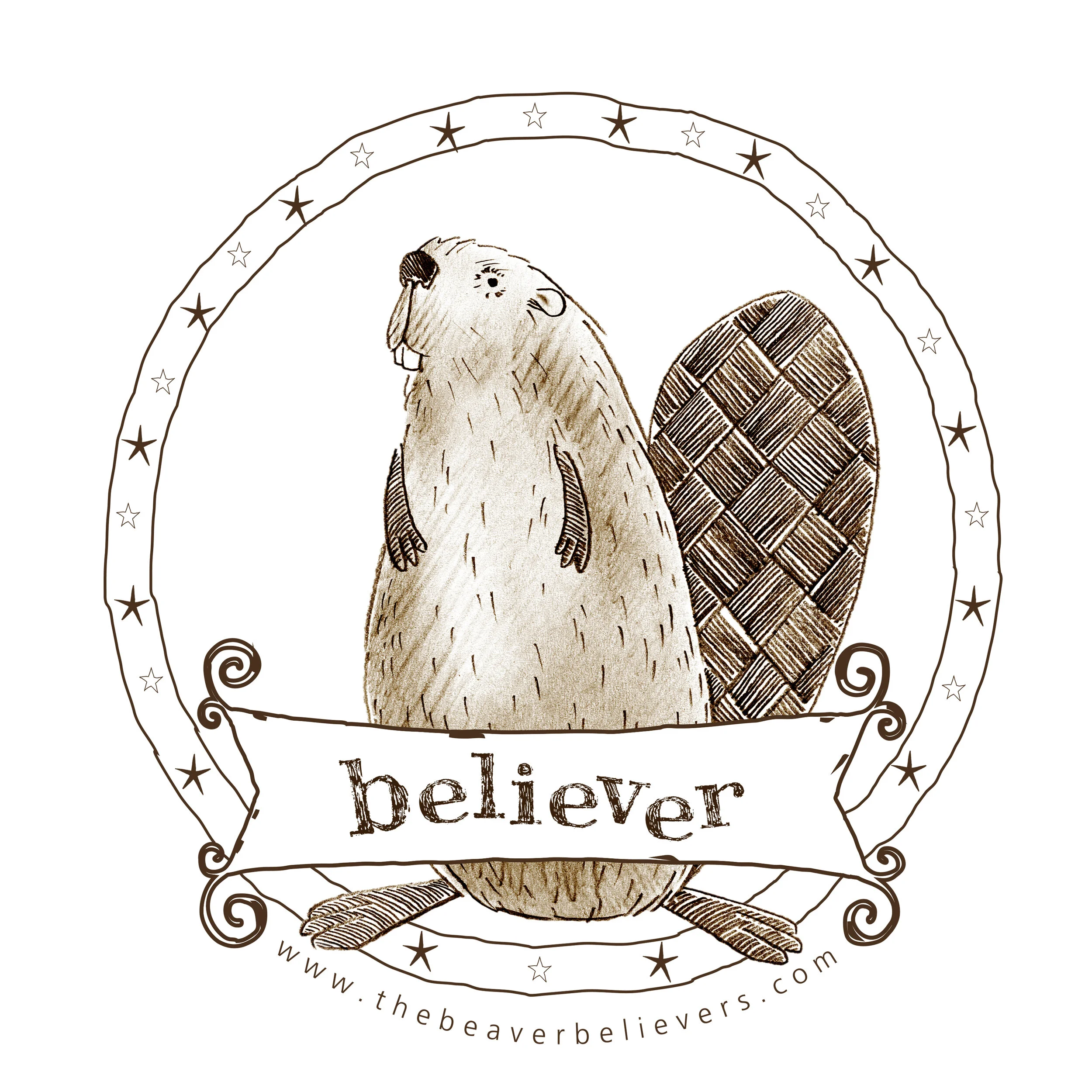 Round Beaver Believer brown on white.jpg