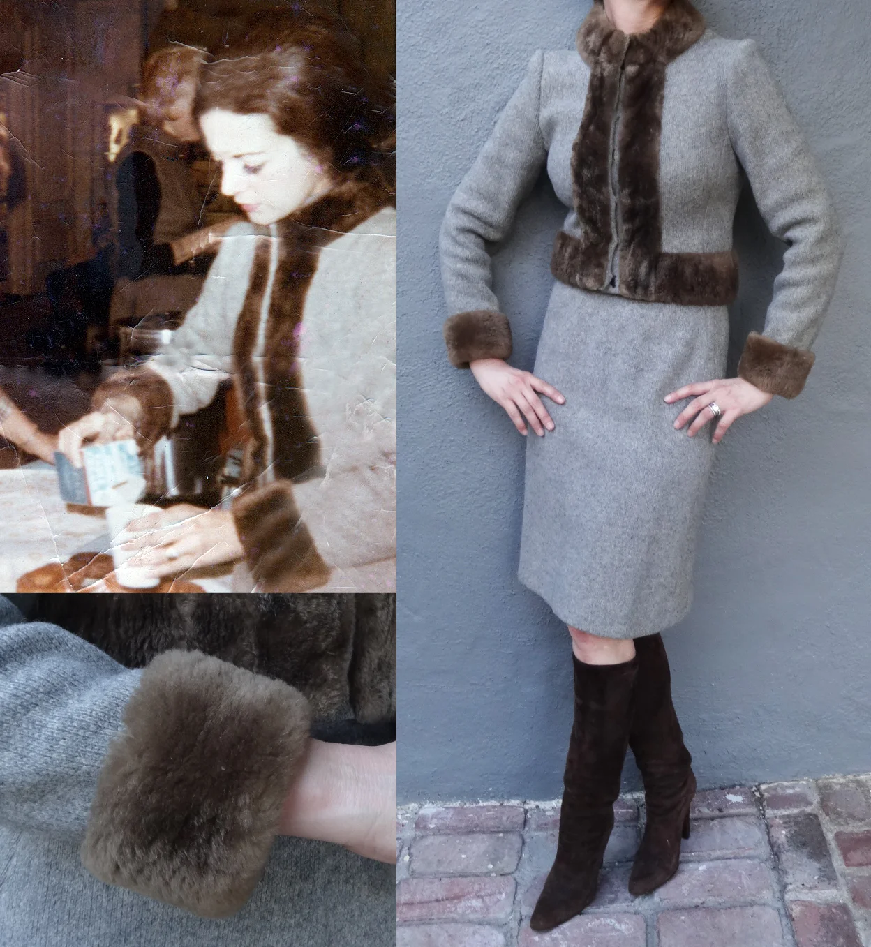Wool and Chinchilla Suit, Jill Sander boots