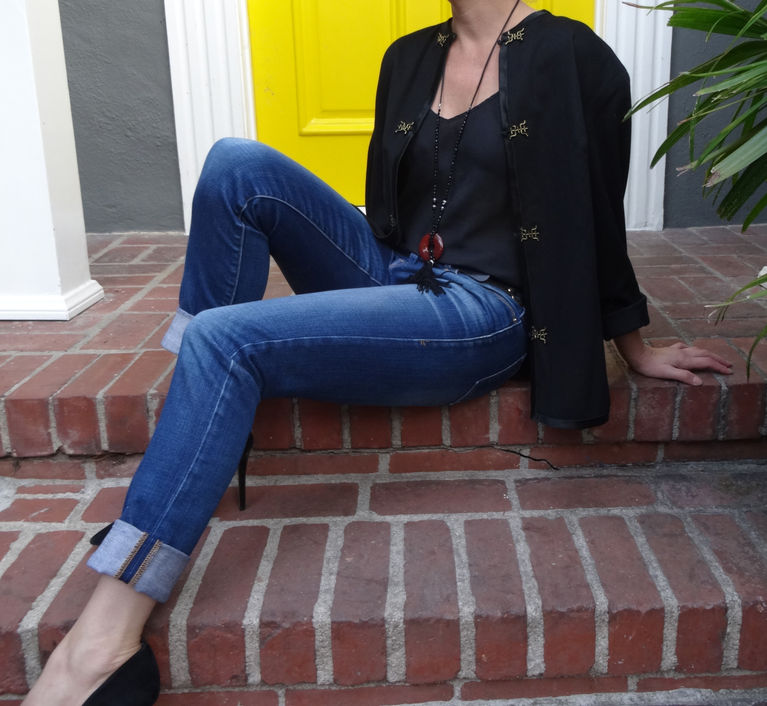 Vintage Cashmere Chinese toggle closure cardigan