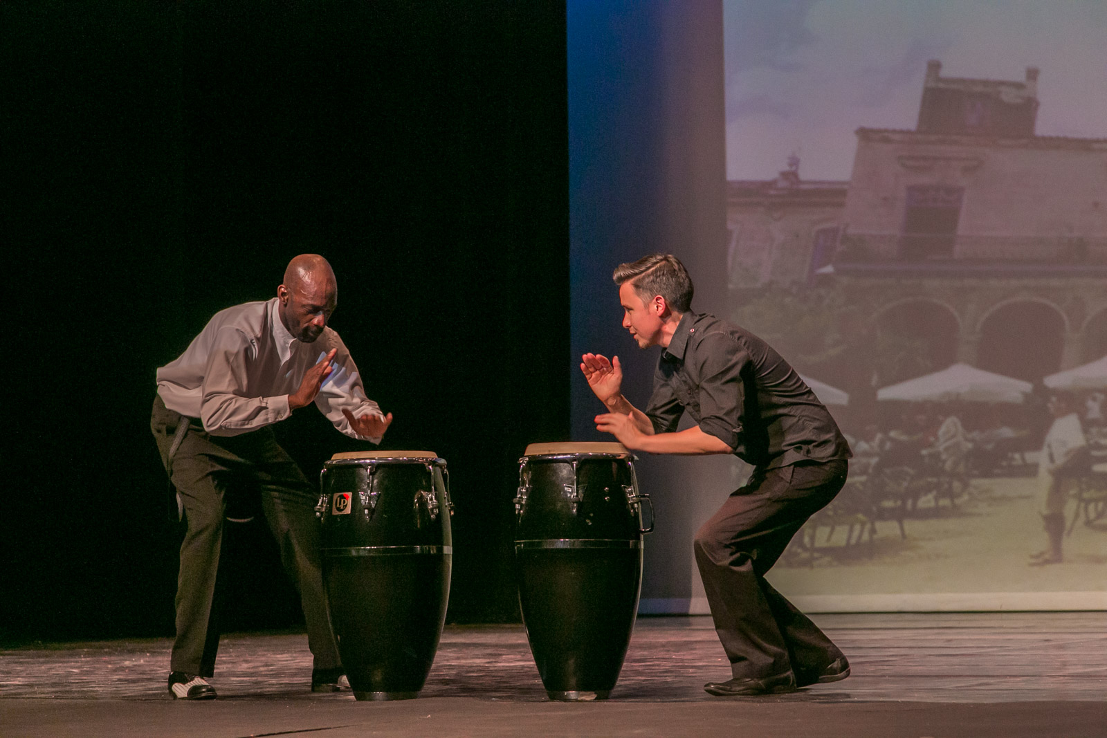 Conga duel at the 2014 Fairbanks Summer Arts Festival