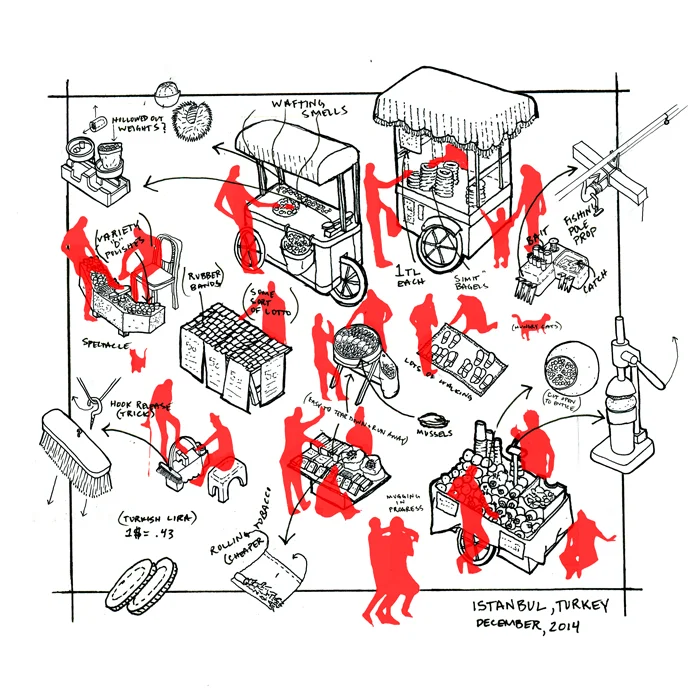 Daniel Phillips 12.29.14 Istanbul, Turkey Big Ideas: Christmas in a far-away land. Small Ideas: Tiny ancient coins, friendly feral felines, curated cigarette butts, lamb kabobs, minarets, mother of pearl and emerald embellishments, the wafting smell of roasting chestnuts. People: The sheisty shoe shiners of Istanbul, intentionally dropping their brushes in the hopes of snagging the attention and good will of unsuspecting tourists. Almost fell for it once. Uneasiness: The unsettling and amazing realization that 2014 may go down as the best year of our lives. It’ll certainly be hard to beat. But then again, maybe that’s not the point. Words: “Look nice, mean little”.