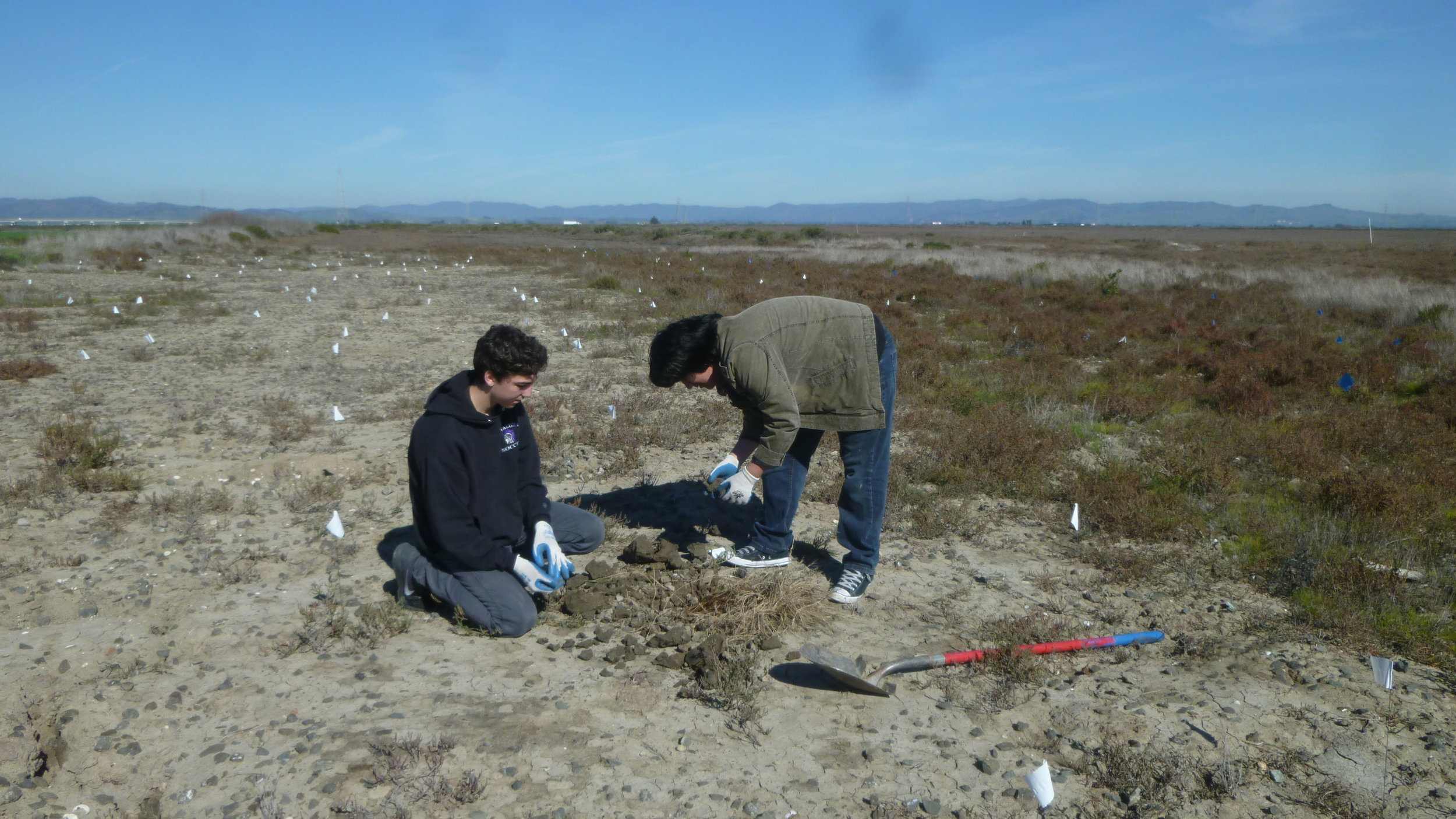  Students on a restoration field trip Spring 2018 