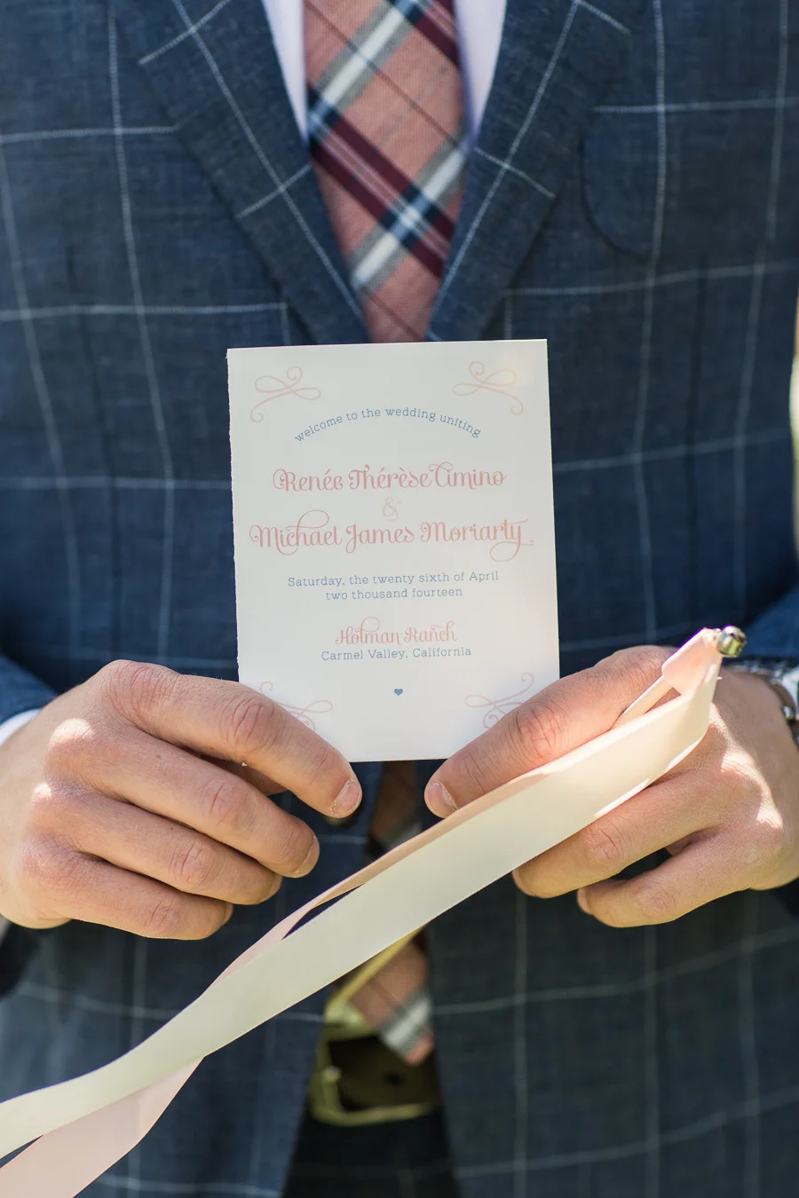 Ceremony Program. Photo by Carlie Statsky.