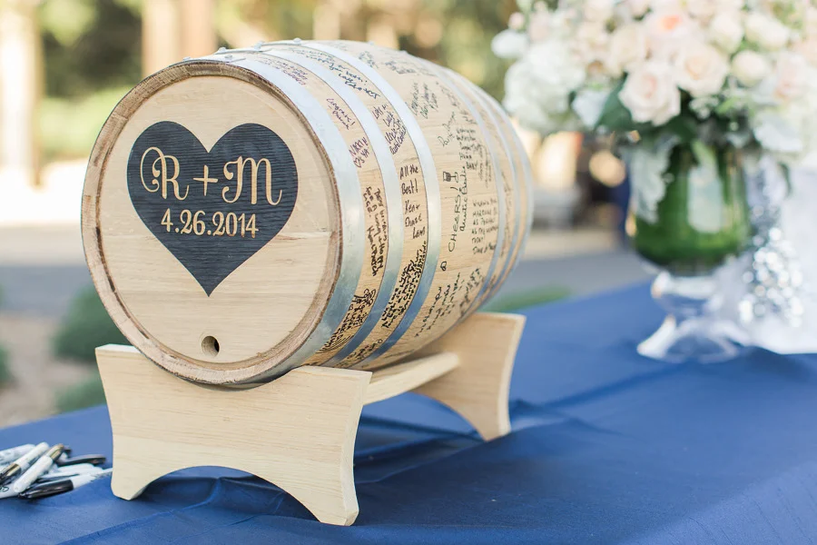One of our Branded Wine Barrel “Guest Books.” Photo by Carlie Statsky.