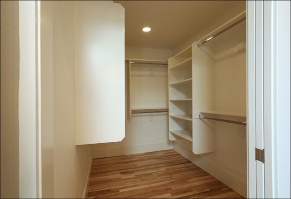 Master walk in closet with organizer